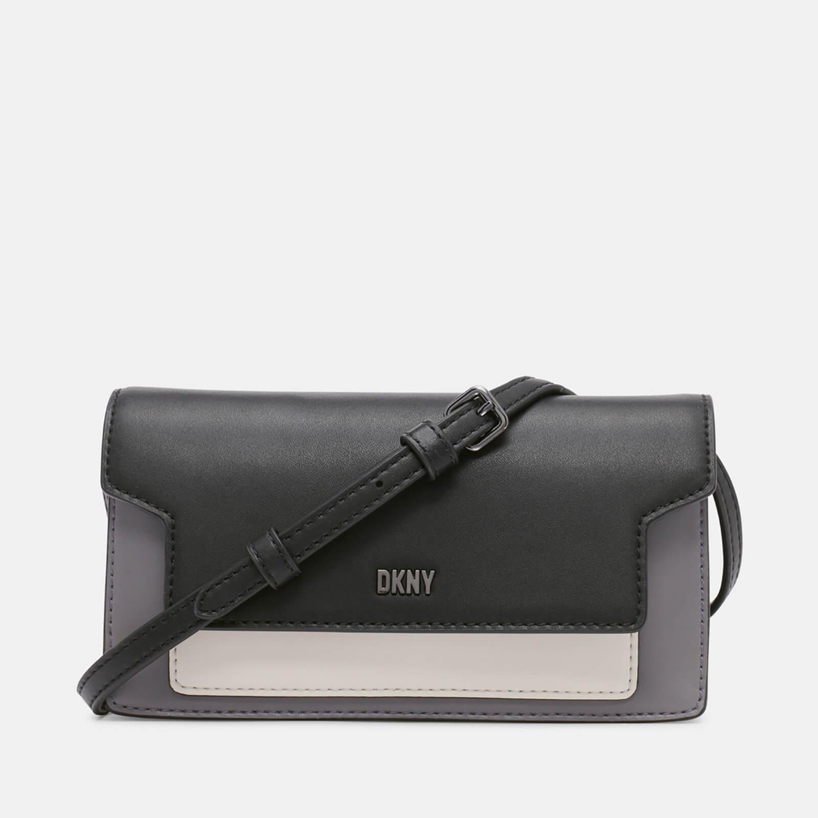 DKNY Millie Logo Leather Crossbody Bag in Black Lyst