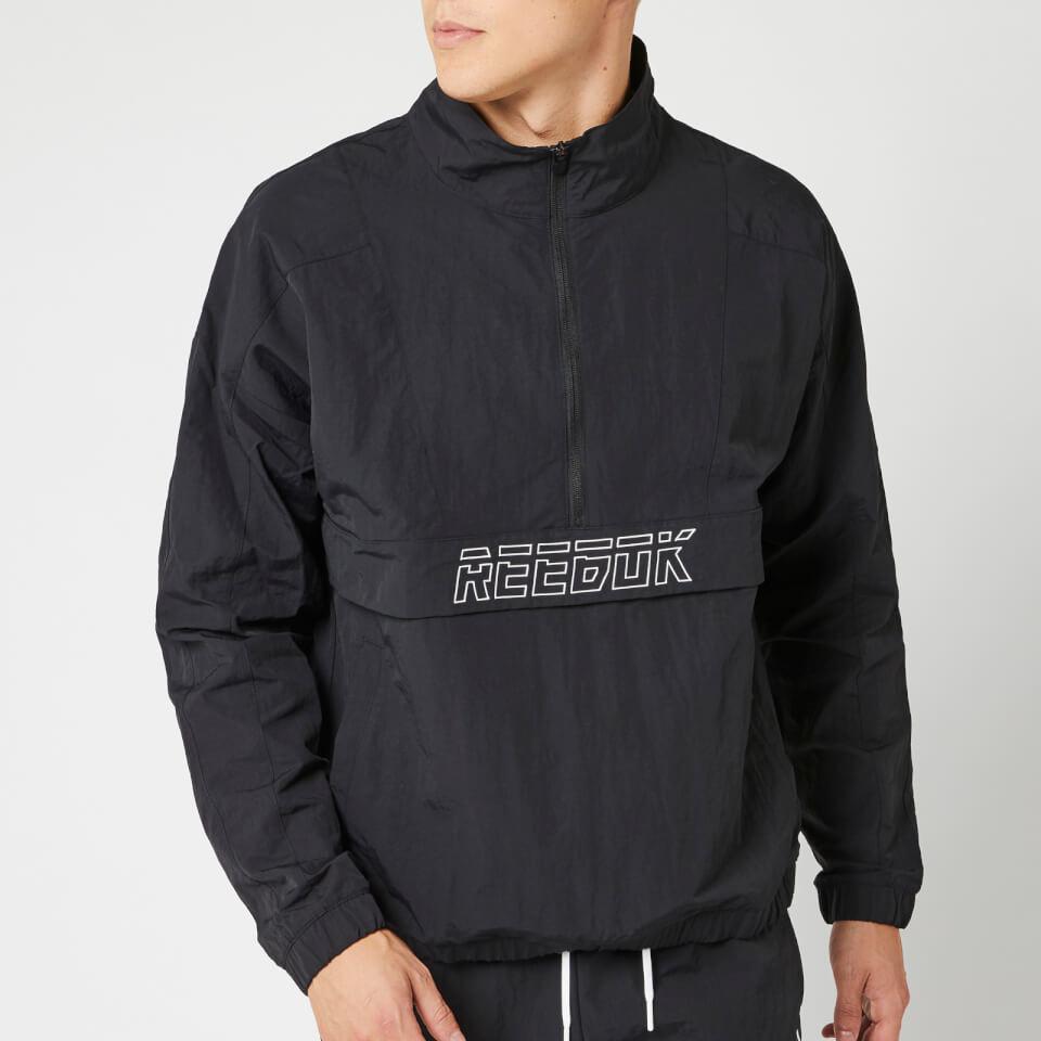Reebok Synthetic Myt Woven 1/2 Zip Jacket in Black for Men - Lyst