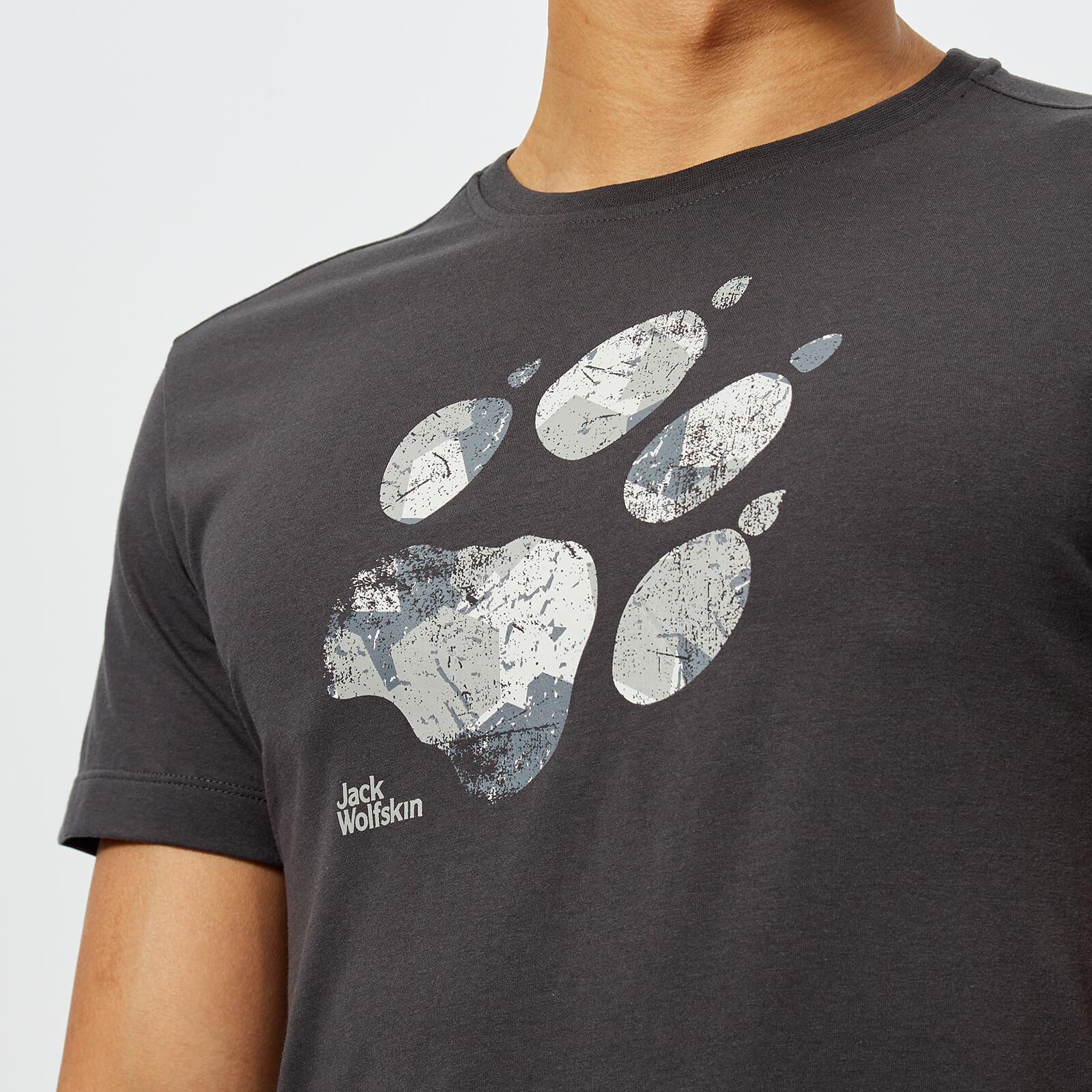 Jack Wolfskin Cotton Marble Paw T Shirt in Black for Men - Lyst