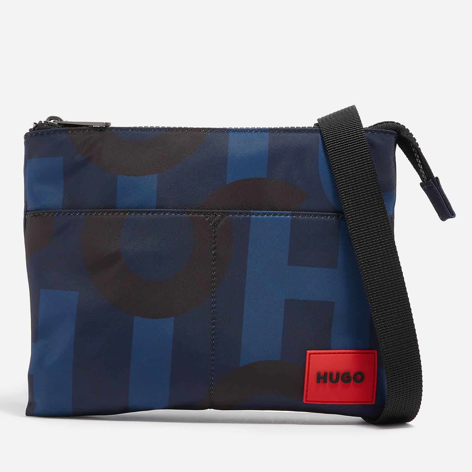 HUGO Ethon Monogrammed Shell Cross Body Bag in Blue for Men | Lyst