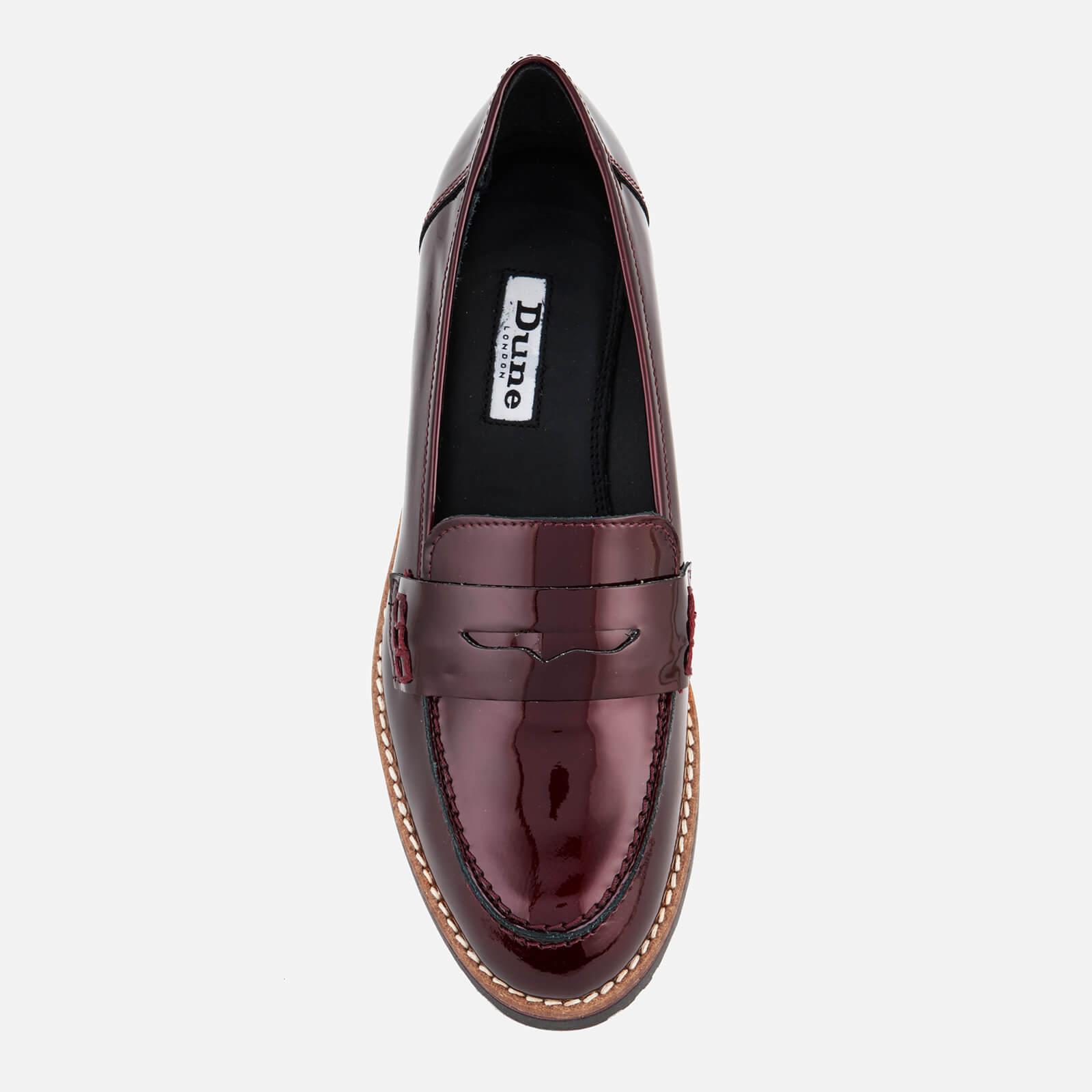 dune patent loafers