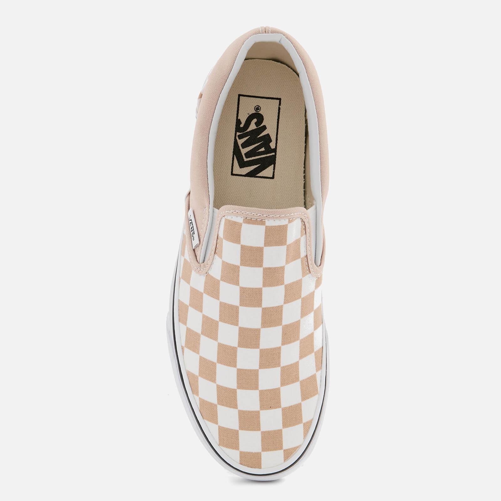 Vans Checkerboard Classic Slip-on Trainers in Natural | Lyst