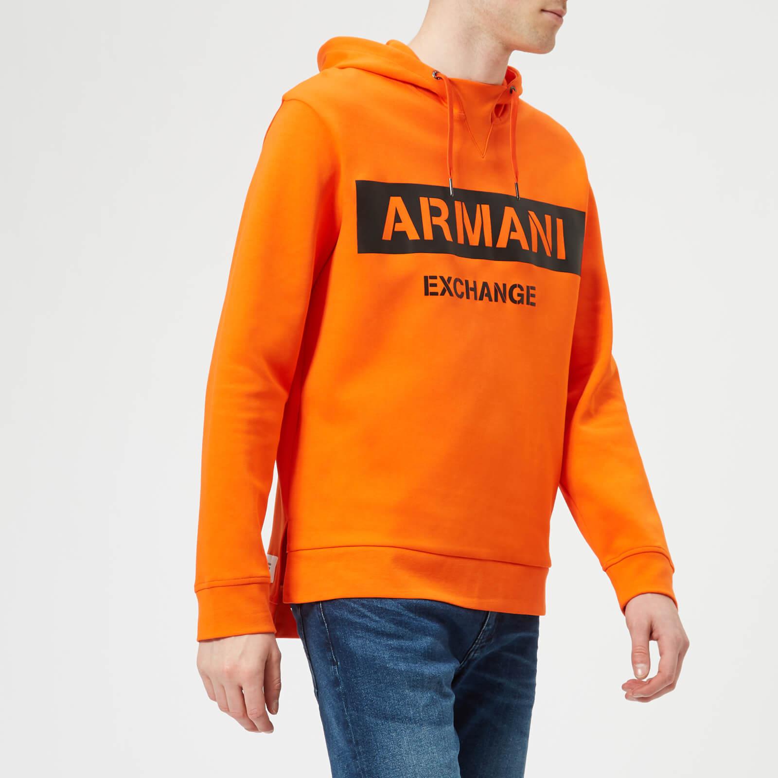 armani exchange hoodie orange