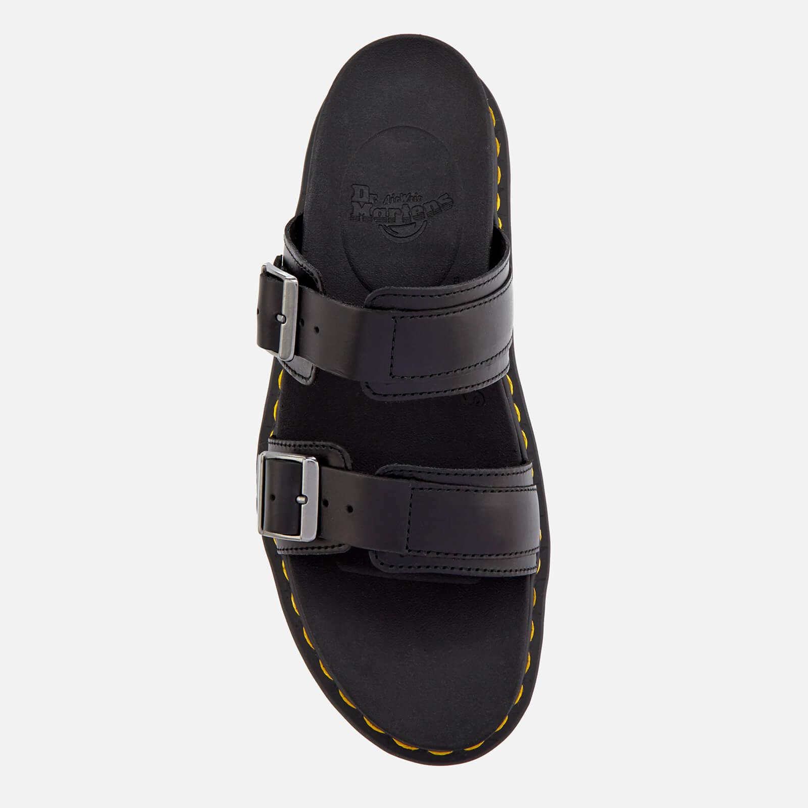 Dr. Martens Myles Brando Leather Double Strap Sandals in Black for Men ...