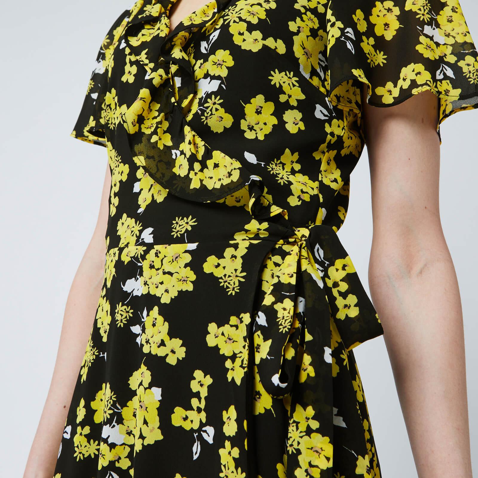 michael kors black and yellow dress