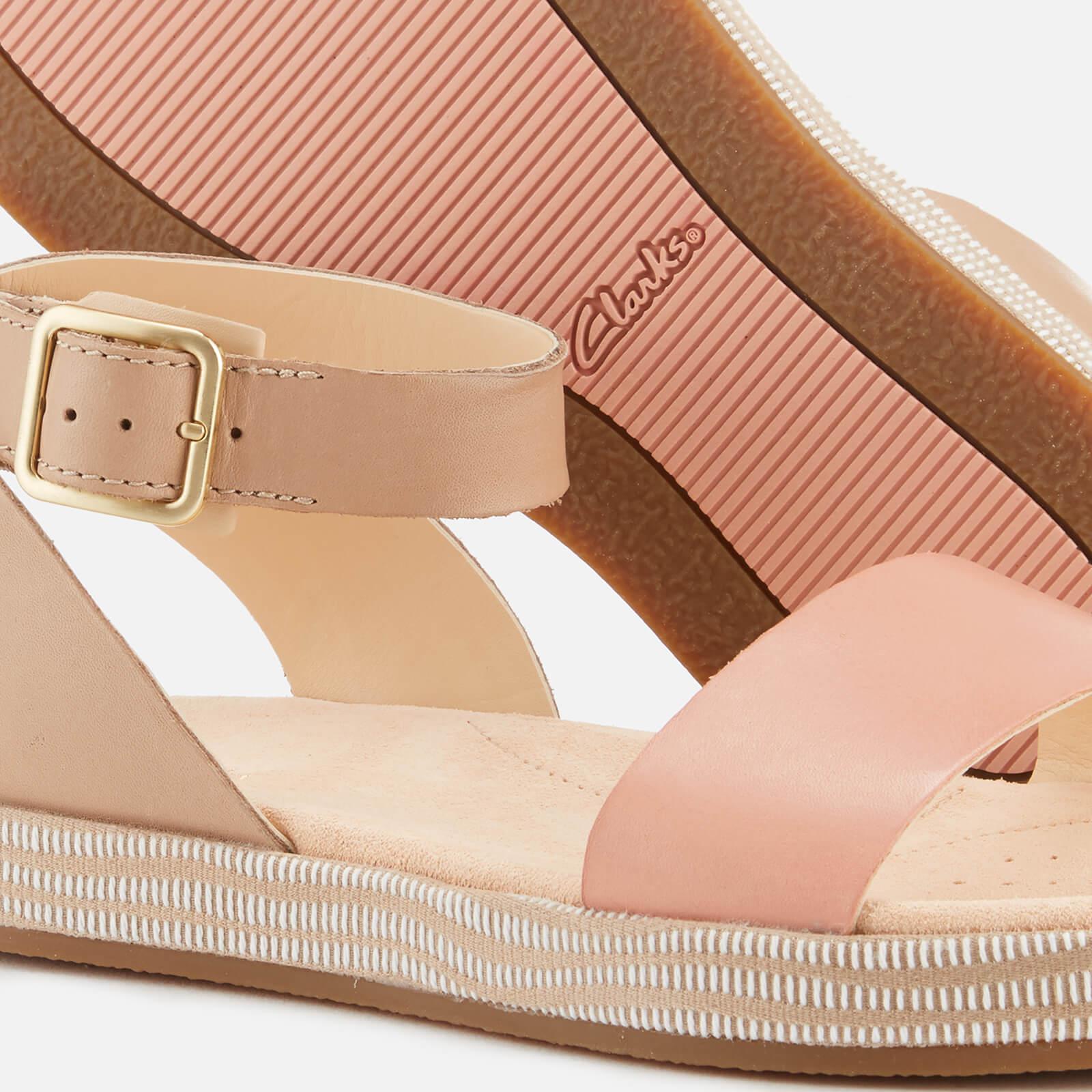 Clarks Botanic Ivy Double Strap Flat Sandals in Pink | Lyst