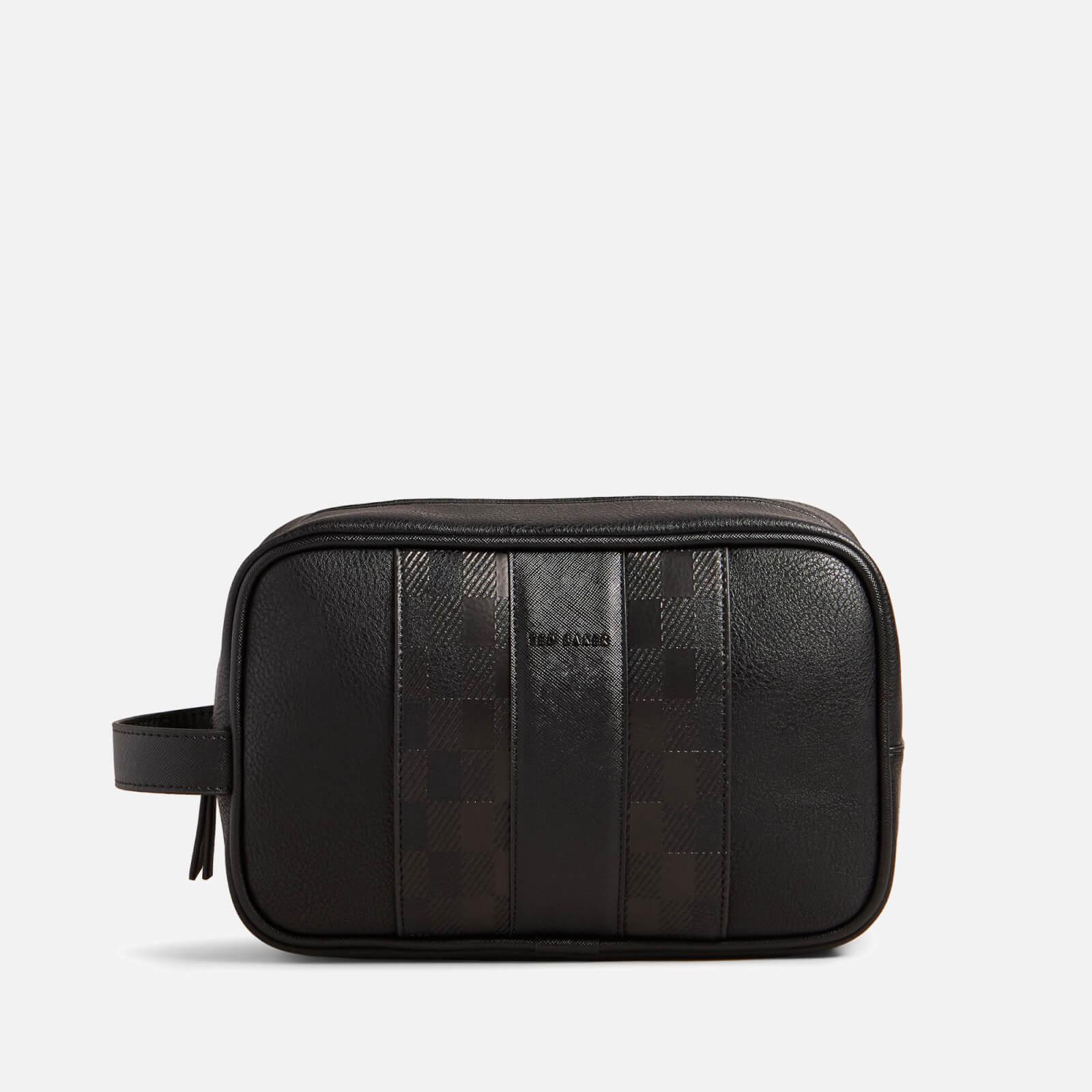 Ted Baker Waydee Faux Leather Wash Bag in Black for Men Lyst