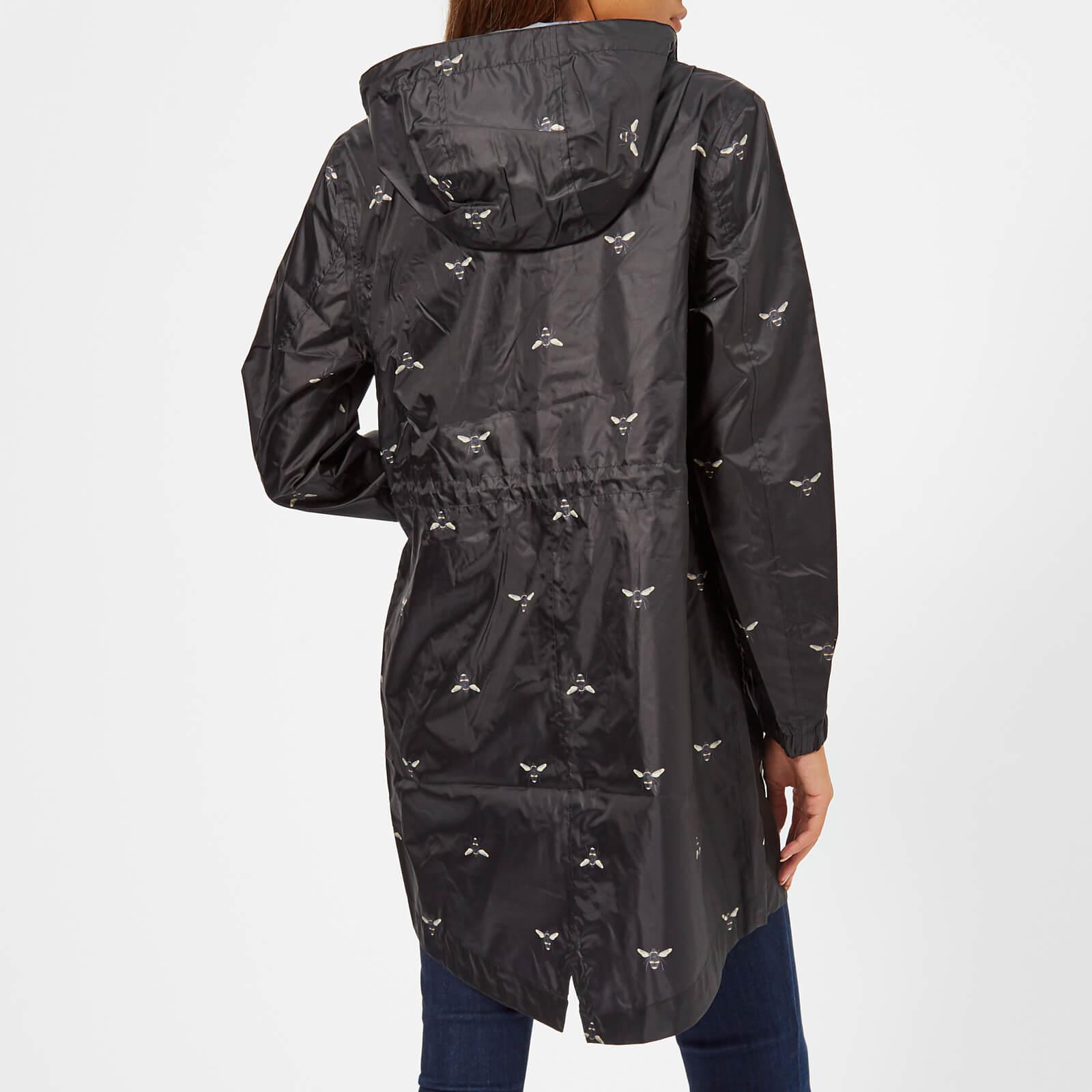 Joules Synthetic Golightly Packaway Waterproof Bee Print Parka Coat in Black Lyst