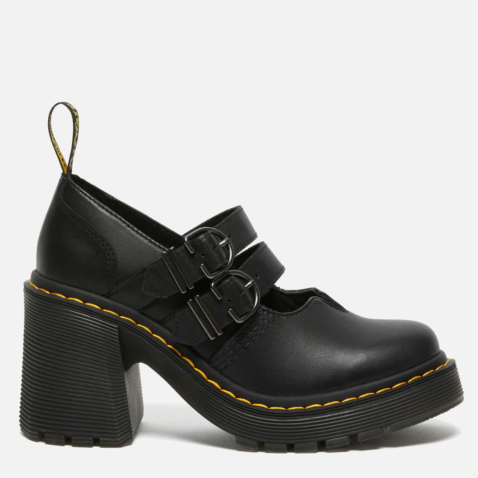 Dr. Martens Lottee Leather Heeled Mary-jane Shoes in Black | Lyst