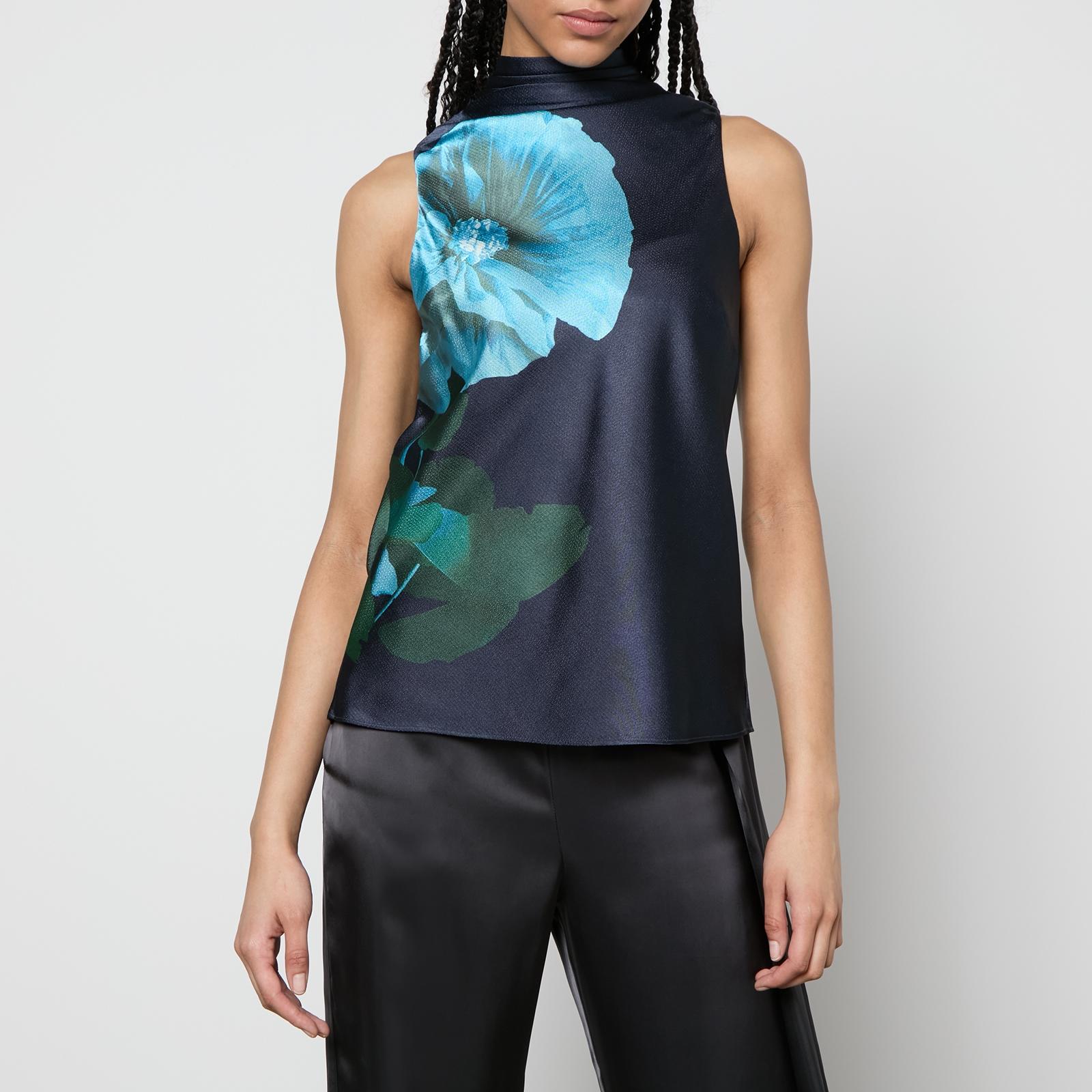 テッドベーカー Ted Baker Raylee Pleated Neck Skinny Top レディース シャツ トップス Blue Buy Ted Baker Blue Vallryy Square Neck Fitted Knit Top from