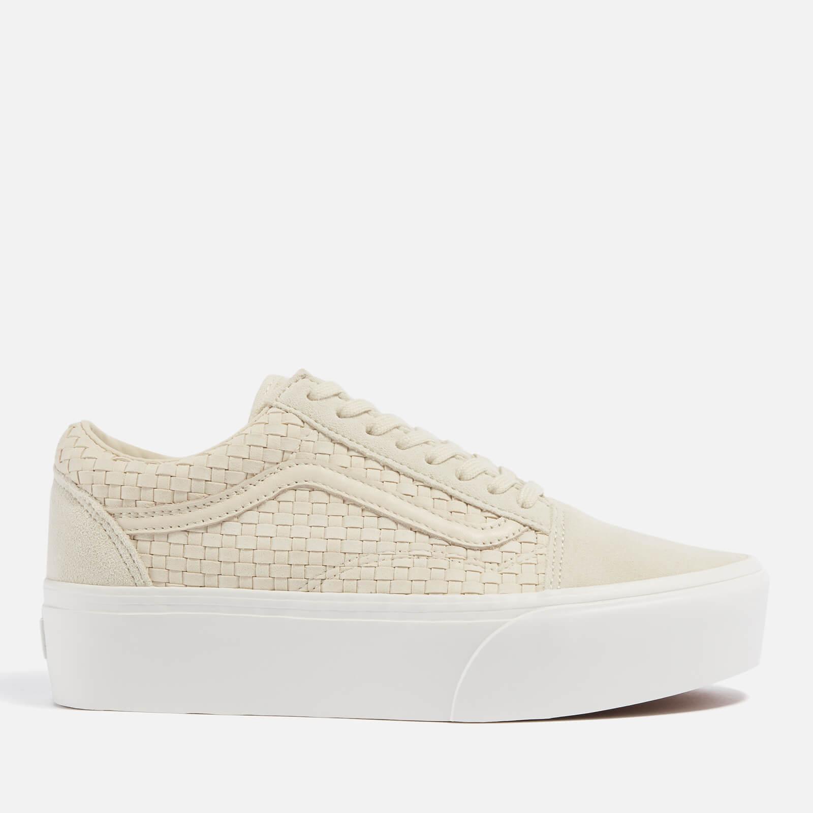 Vans Old Skool Stackform Suede And Canvas Trainers in White | Lyst