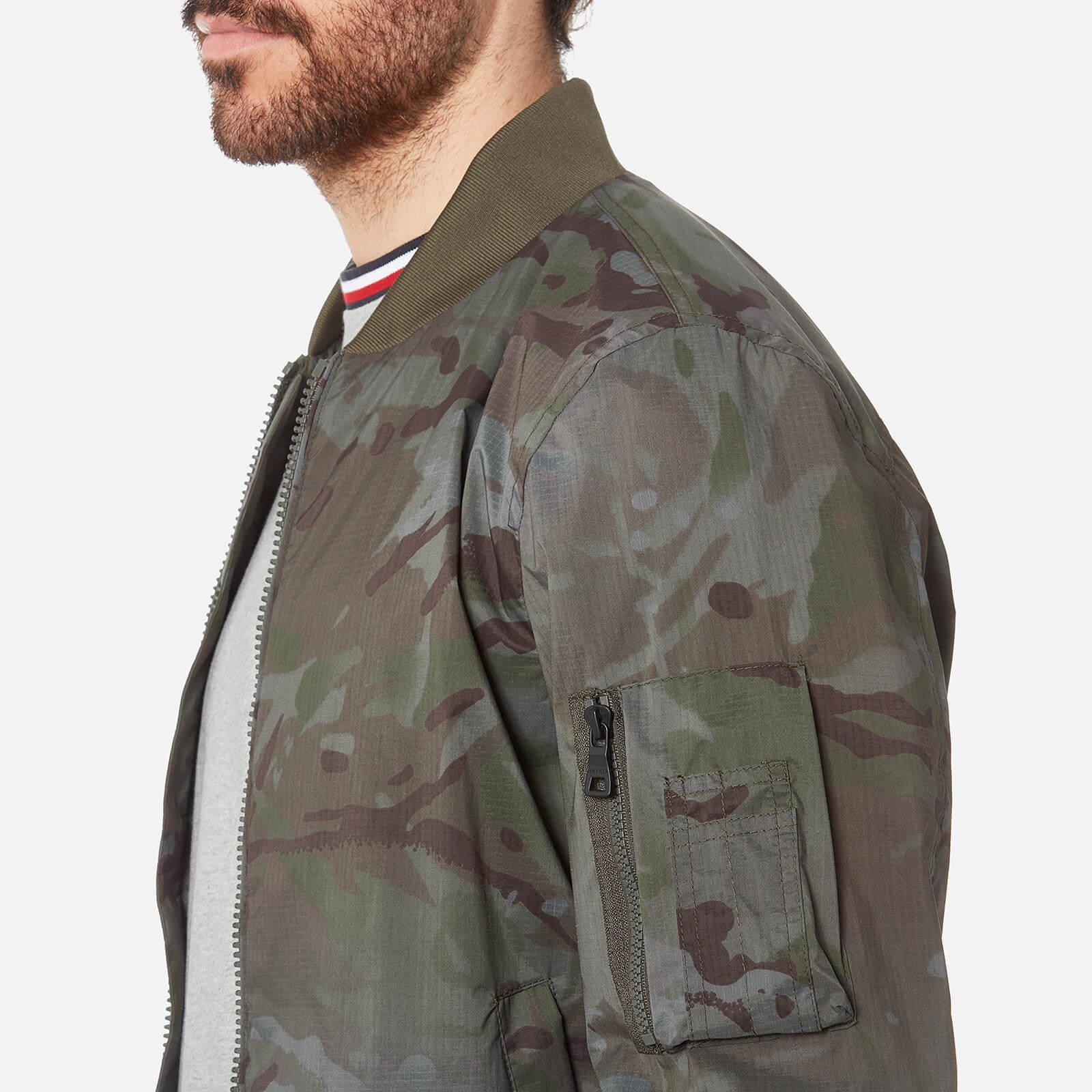 Tommy Hilfiger Synthetic Camo Bomber Jacket in Green for Men | Lyst