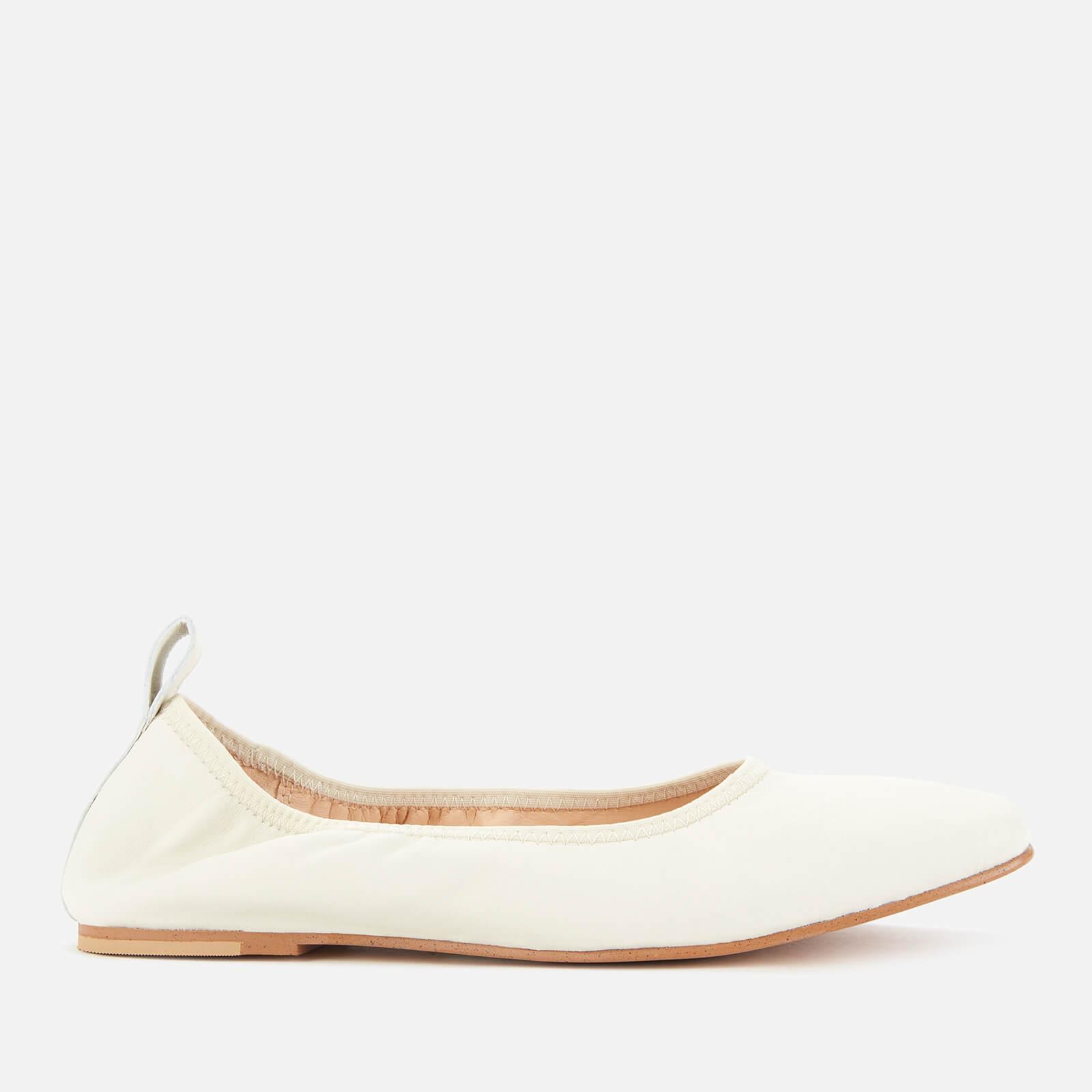 Clarks Pure Leather Ballet Flats in White | Lyst