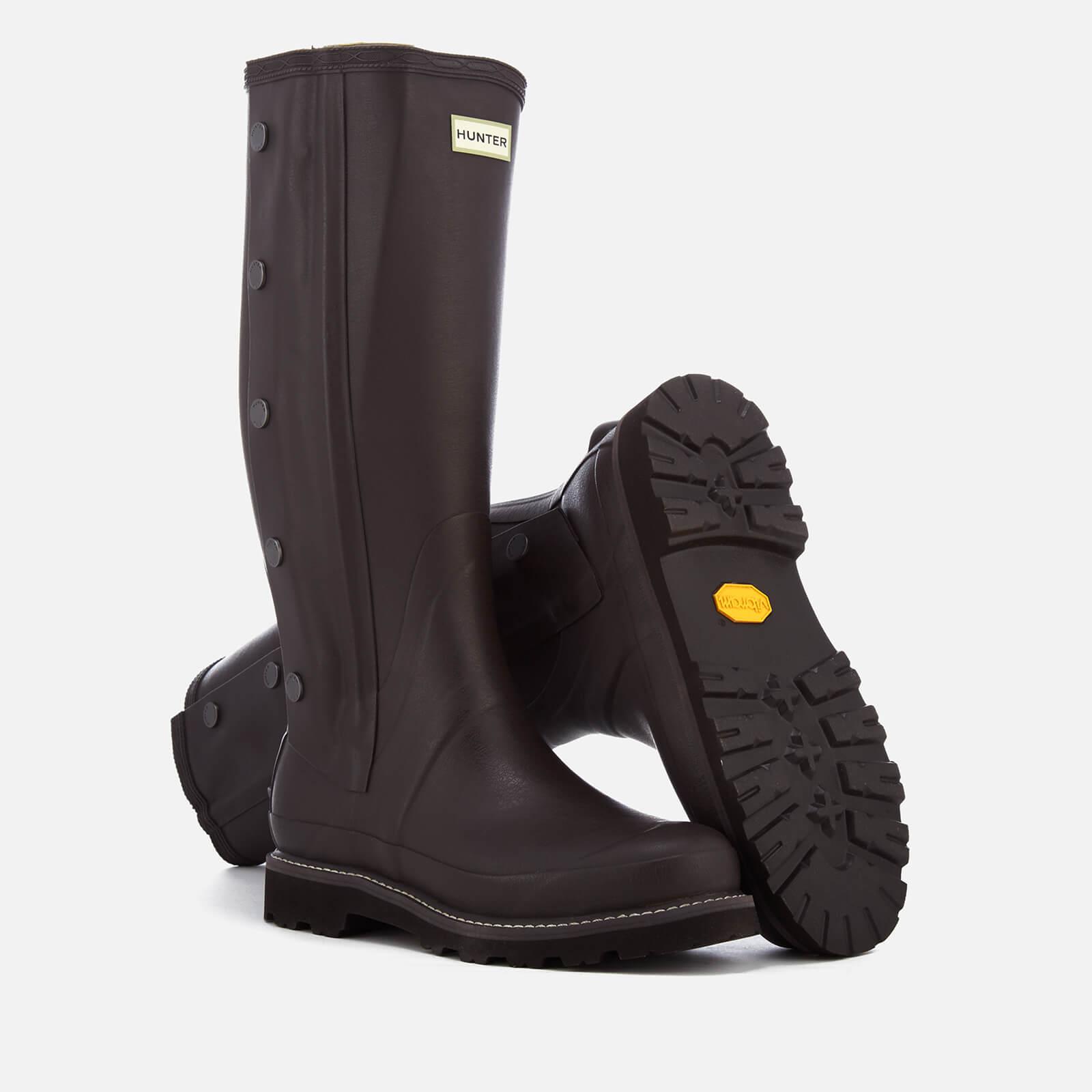 HUNTER Rubber Balmoral Side Zip Wellington Boots in Brown Lyst
