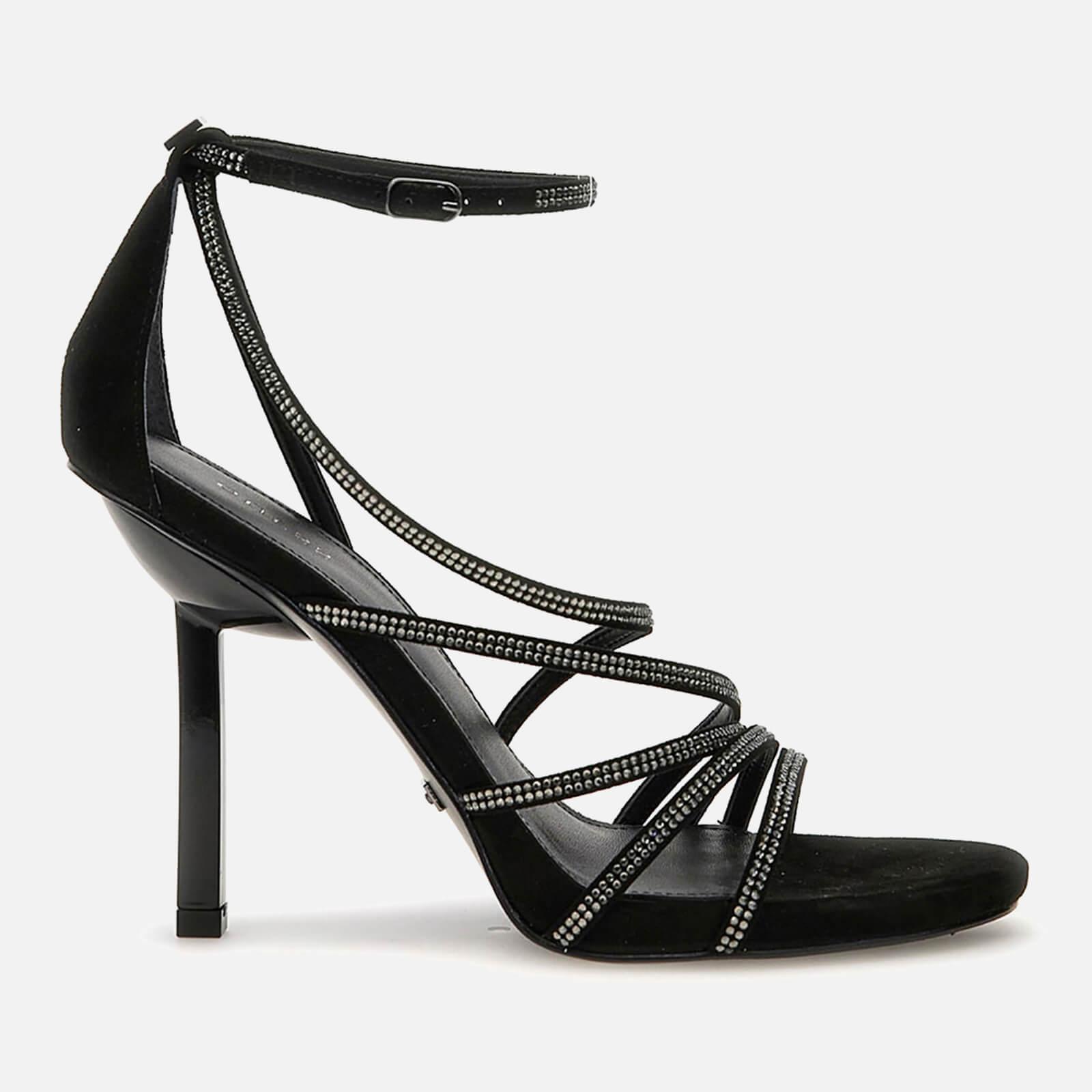 Guess Axen Heeled Satin Sandals in Black Lyst Canada