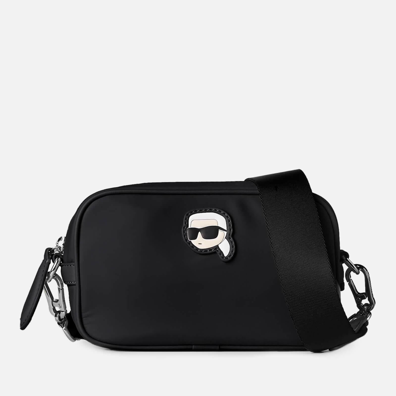 Karl Lagerfeld Shooting Stars K/ikonik 2.0 Nylon Camera Bag in Black