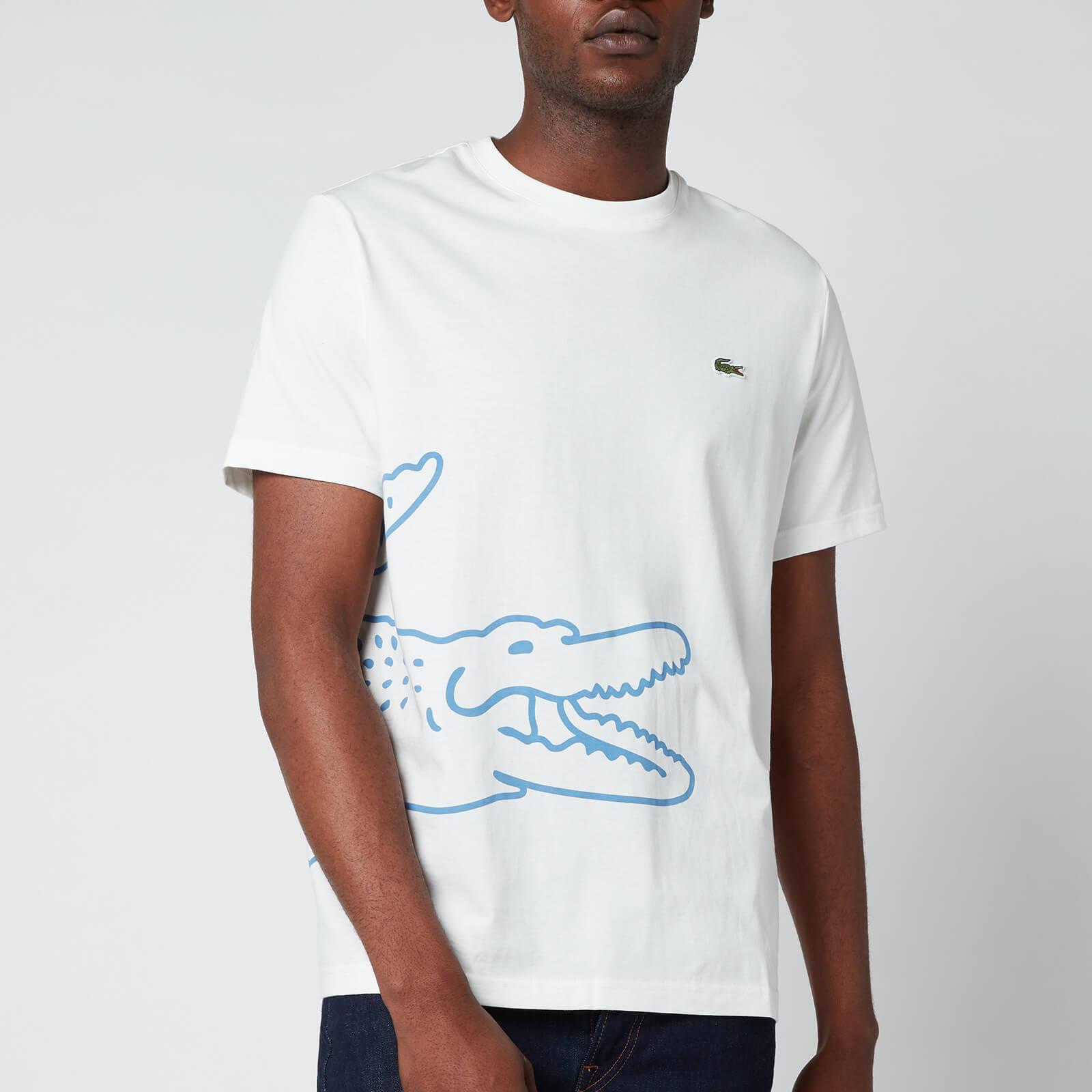 Genre Paradis Forstyrre Lacoste Wrap Around Crocodile Logo T-shirt in White for Men | Lyst