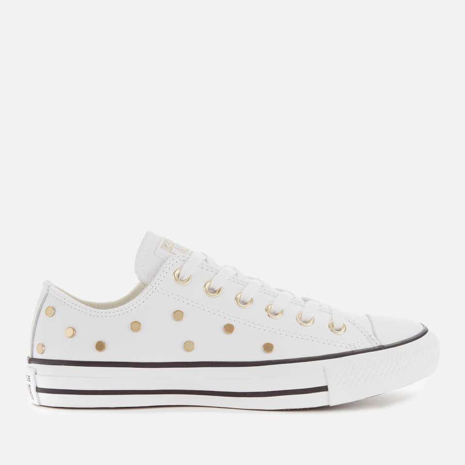 Star Studded Ox Trainers in White 