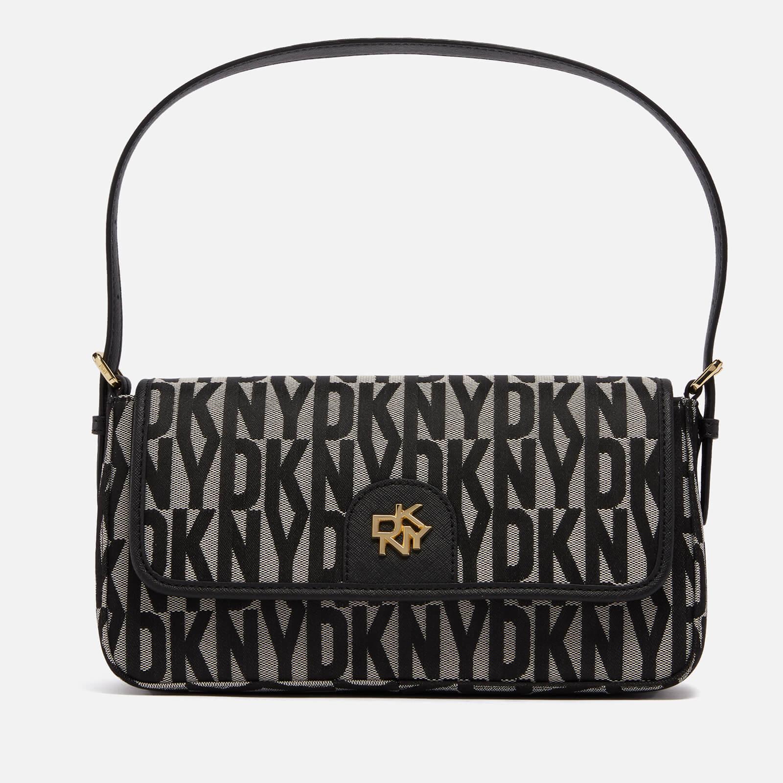 DKNY Carol Logo-jacquard Shoulder Bag in Black | Lyst