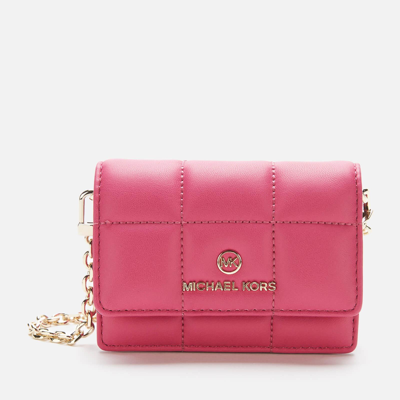 MICHAEL Michael Kors Jet Set Charm Card Case On Chain in Pink