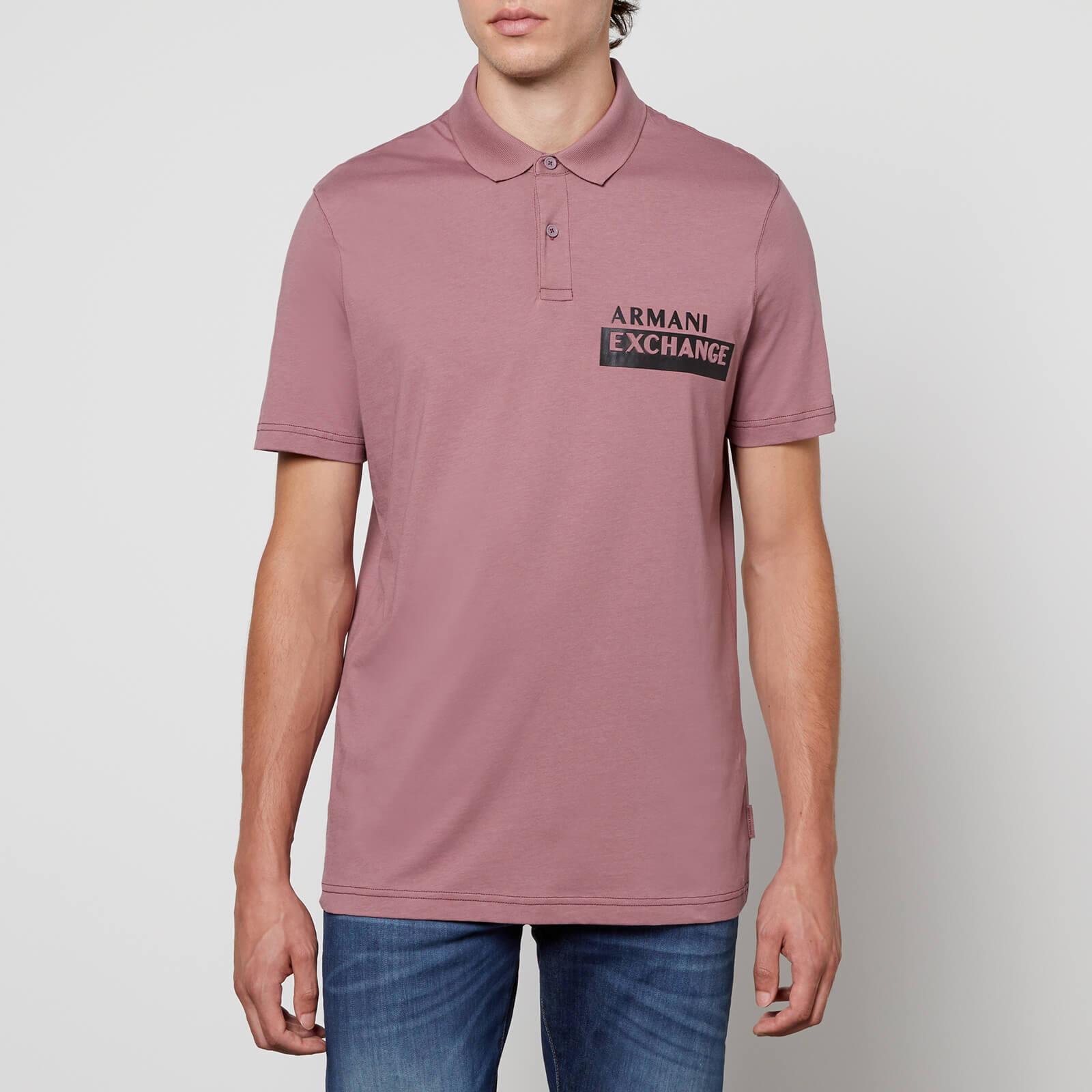 Armani Exchange Cotton-jersey Polo Shirt in Pink for Men Mens Clothing T-shirts Polo shirts 