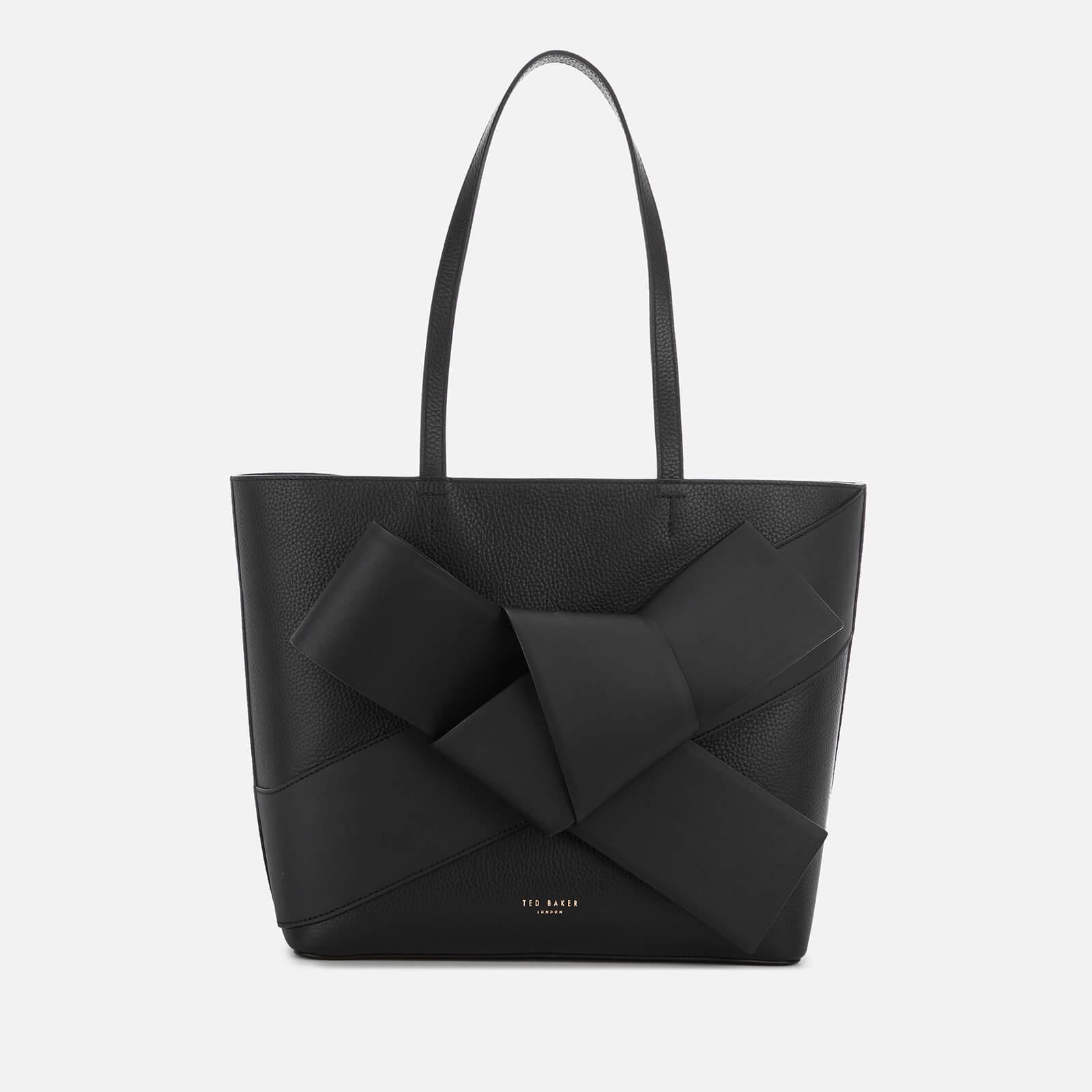 Ted Baker Allie Giant Knot Leather Shopper Tote Bag in Black Lyst