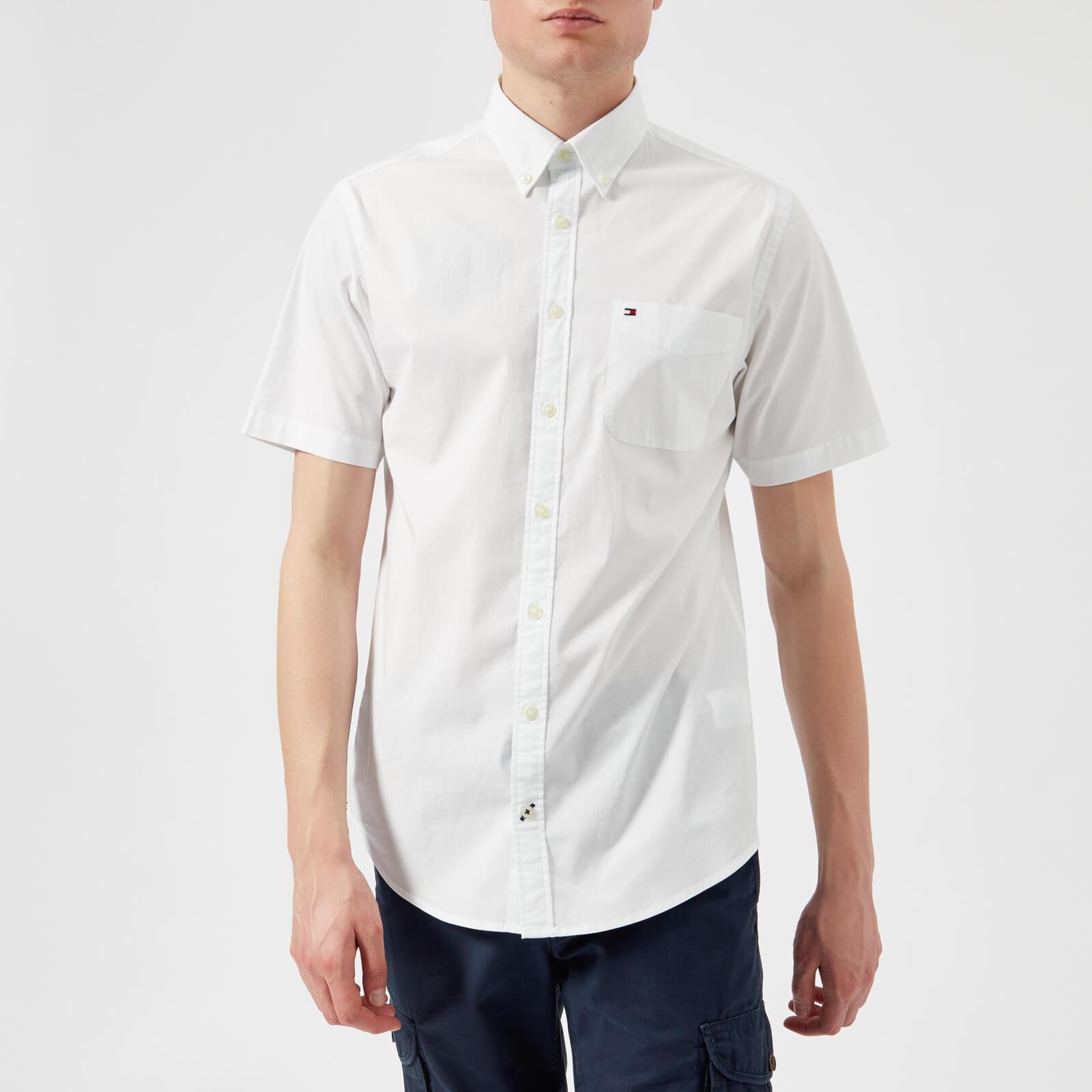 tommy hilfiger white short sleeve shirt