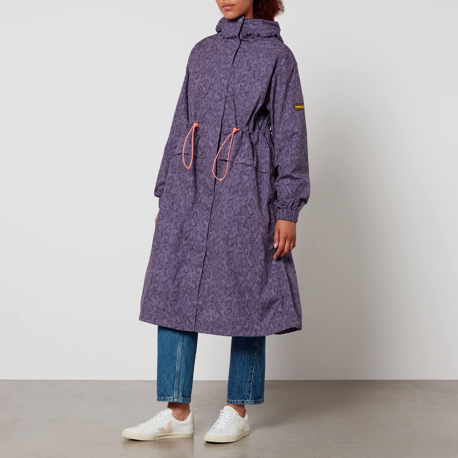 Barbour Printed Woodvale Showerproof Shell Coat in Purple Lyst UK