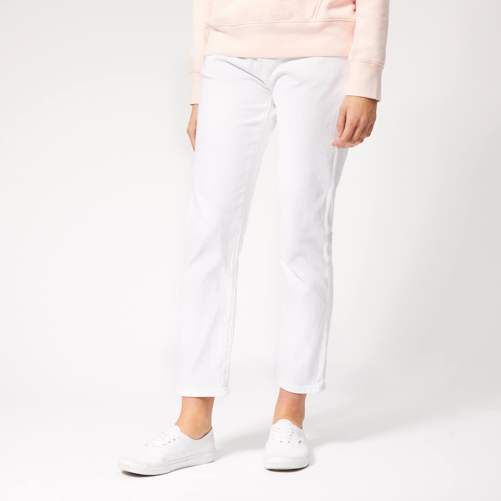levi's cropped white jeans