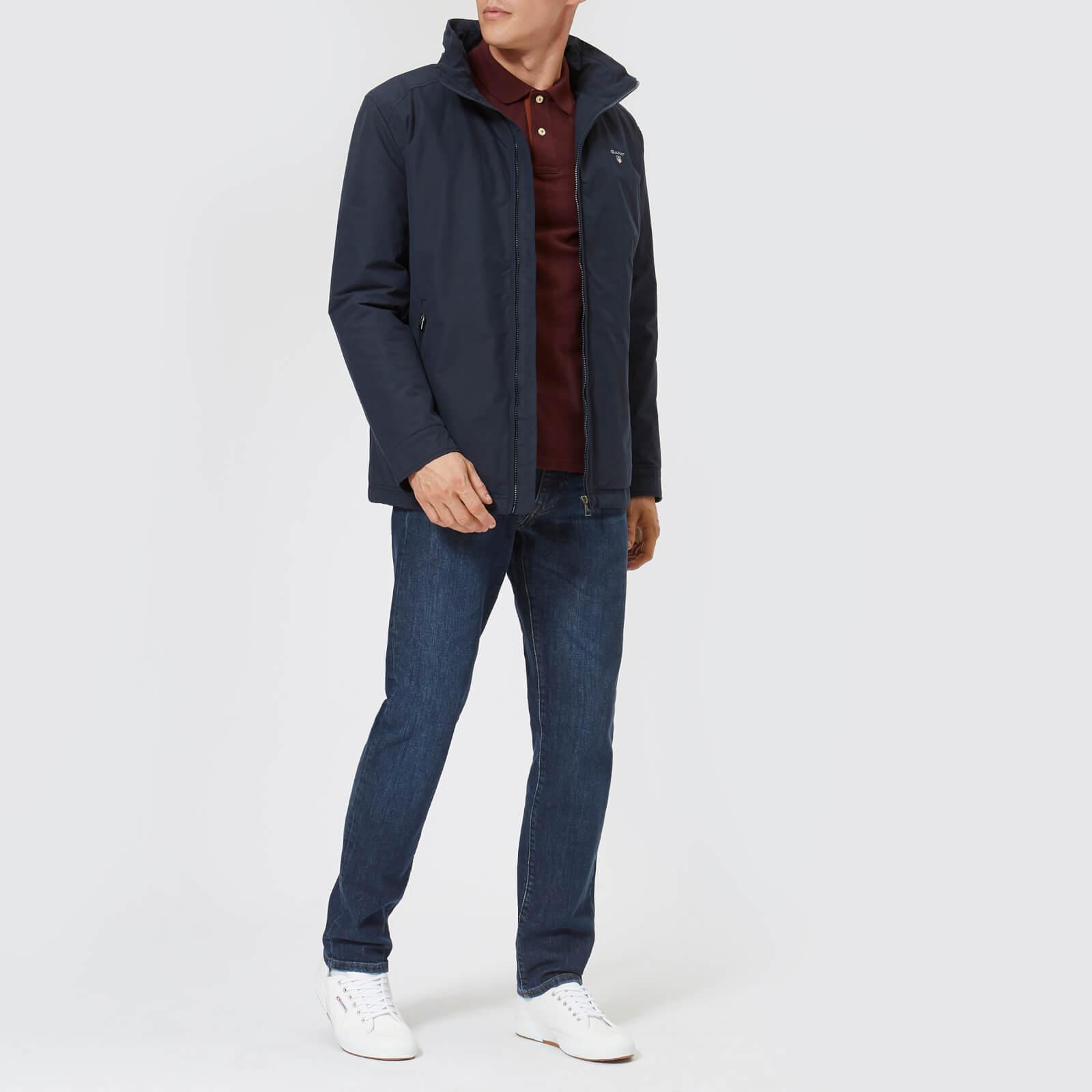 gant mid length jacket navy