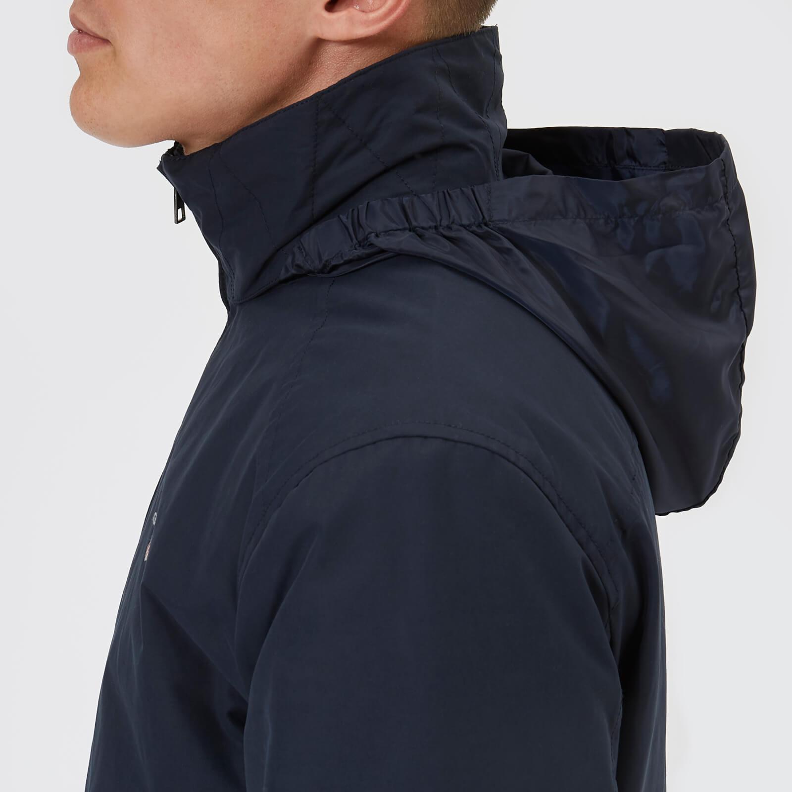 gant mid length jacket navy