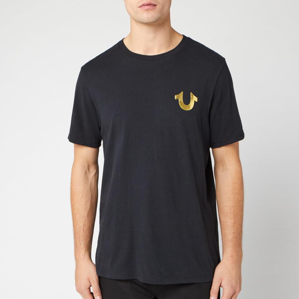 black and gold true religion shirt