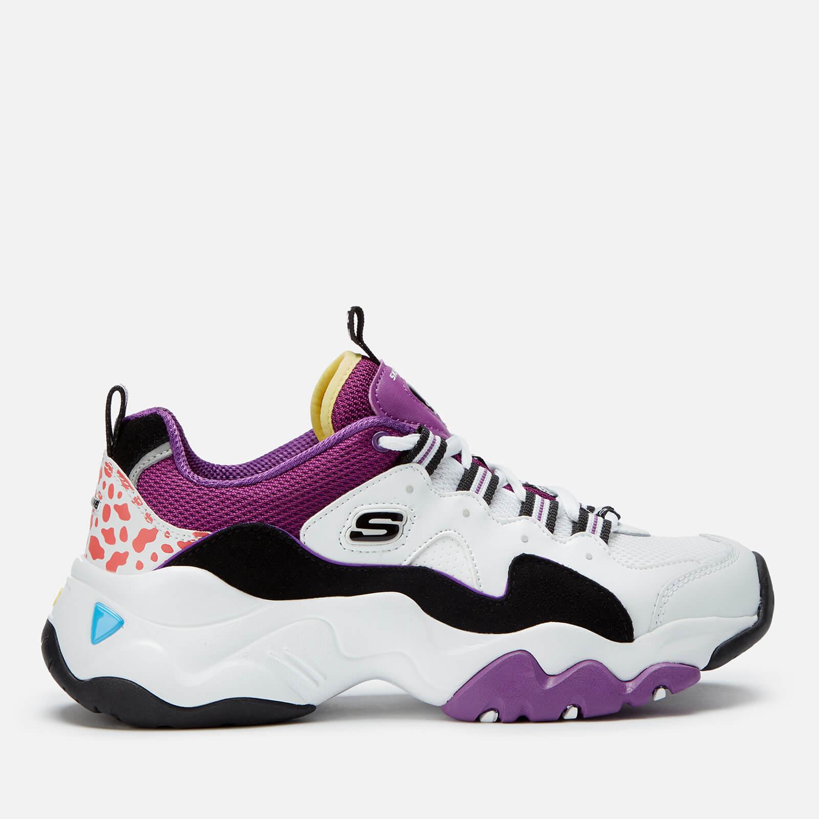 Skechers Leather D'lites 3.0 Sea And Islands Trainers in White/Purple  (Purple) - Lyst