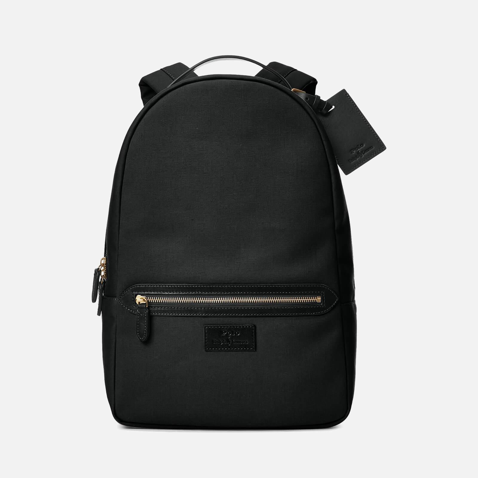 Polo Ralph Lauren Leathertrim Canvas Backpack in Black for Men Lyst