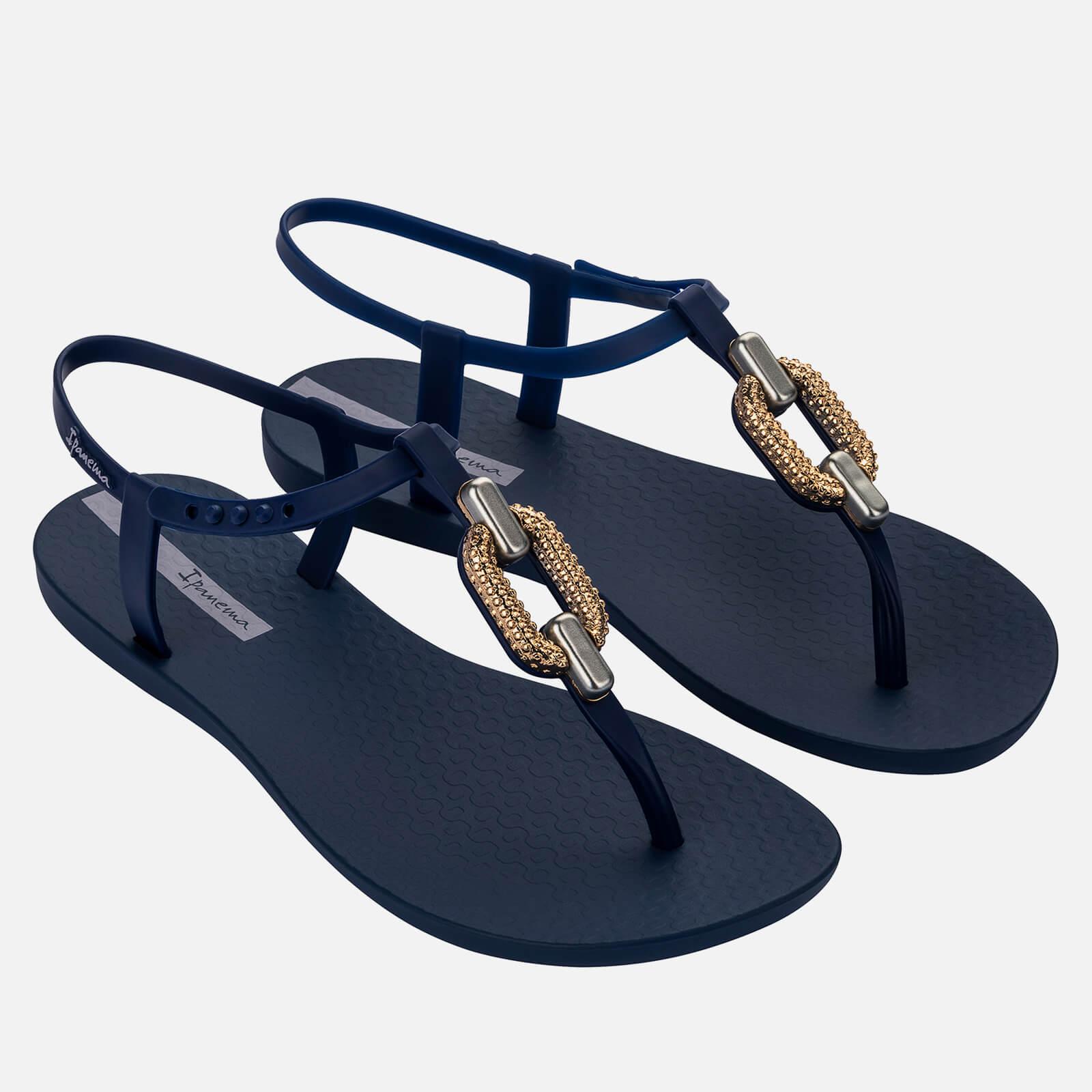 Correctie ingenieur Consulaat Ipanema Sparkle Gold-tone Chain Rubber Sandals in Blue | Lyst