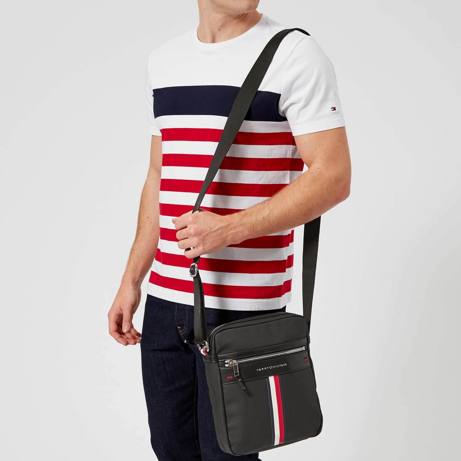 Tommy Hilfiger Cotton Elevated Reporter Bag in Black for Men Lyst