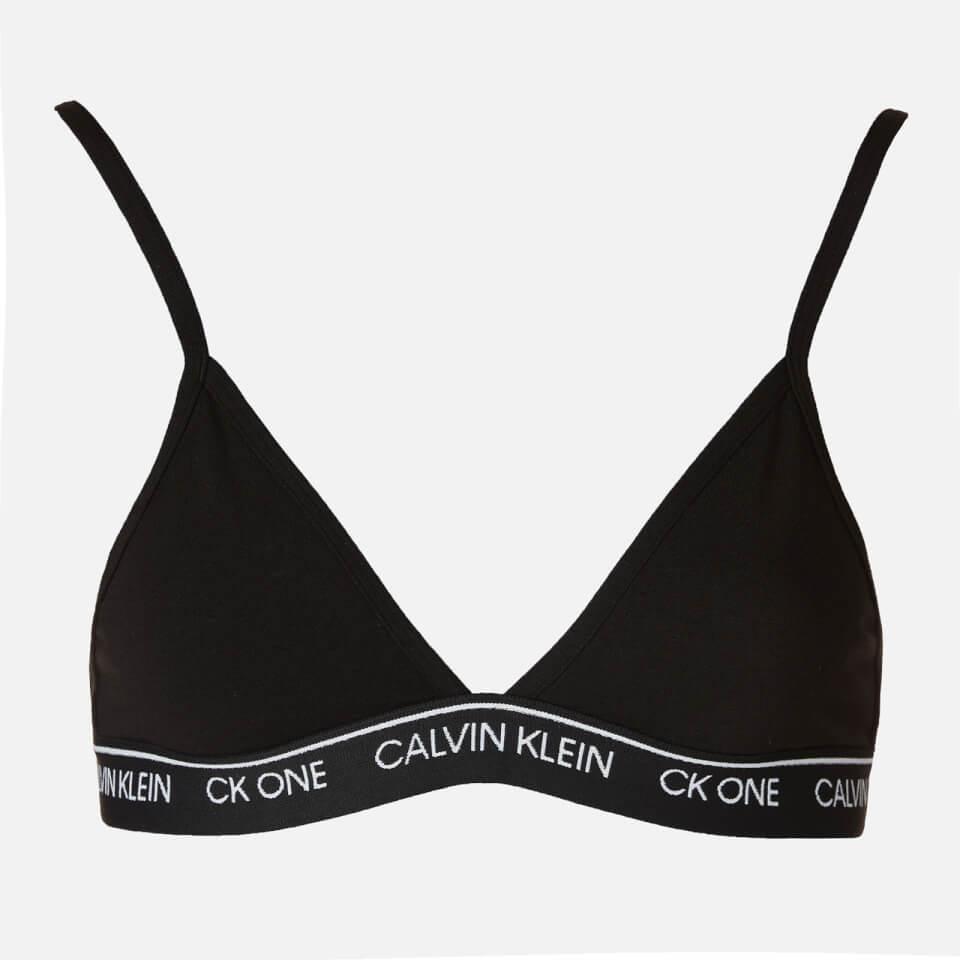 Calvin Klein Cotton Unlined Triangle Bra in Black - Lyst
