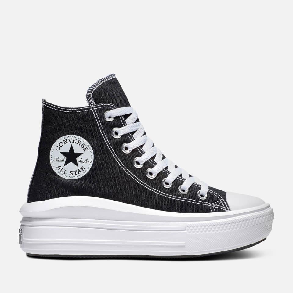 Converse Canvas Chuck Taylor All Star Move Hi-top Trainers in Black - Lyst