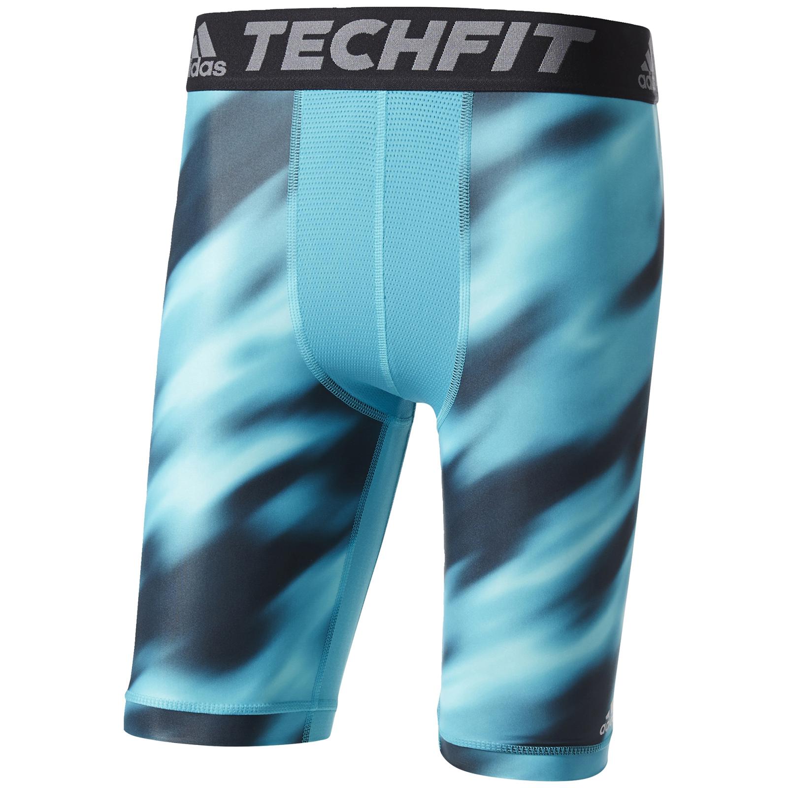 adidas Techfit Climachill 9"" Compression Shorts in Blue for Men | Lyst