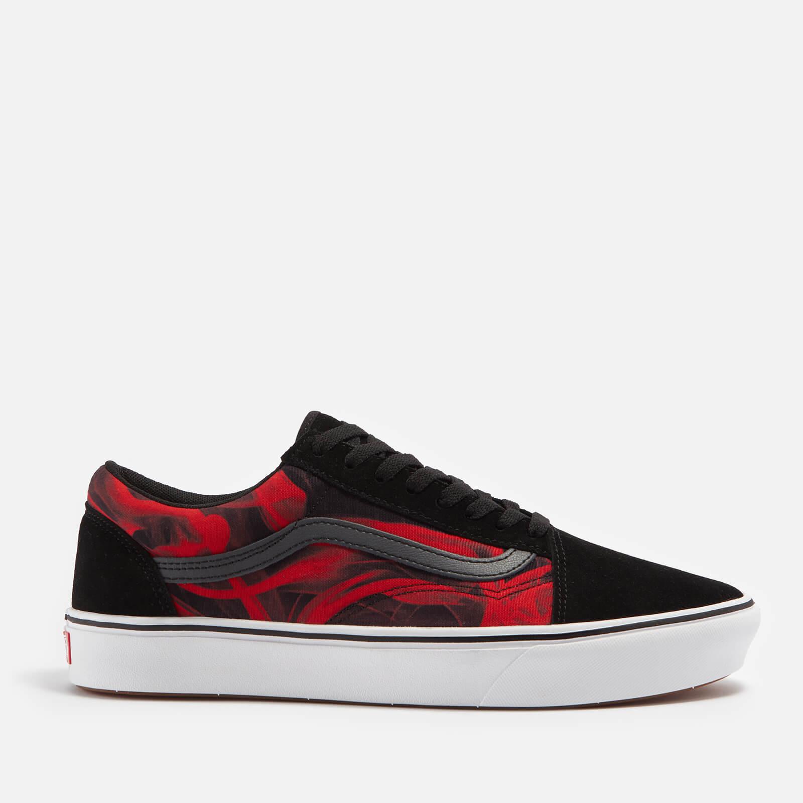 Vans After Dark Old Skool Canvas And Suede Trainers in Red for Men | Lyst