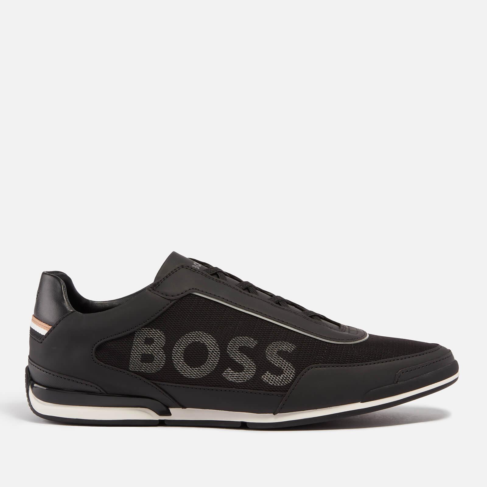 BOSS by HUGO BOSS Logo-print Low-top Sneakers in Black for Men | Lyst