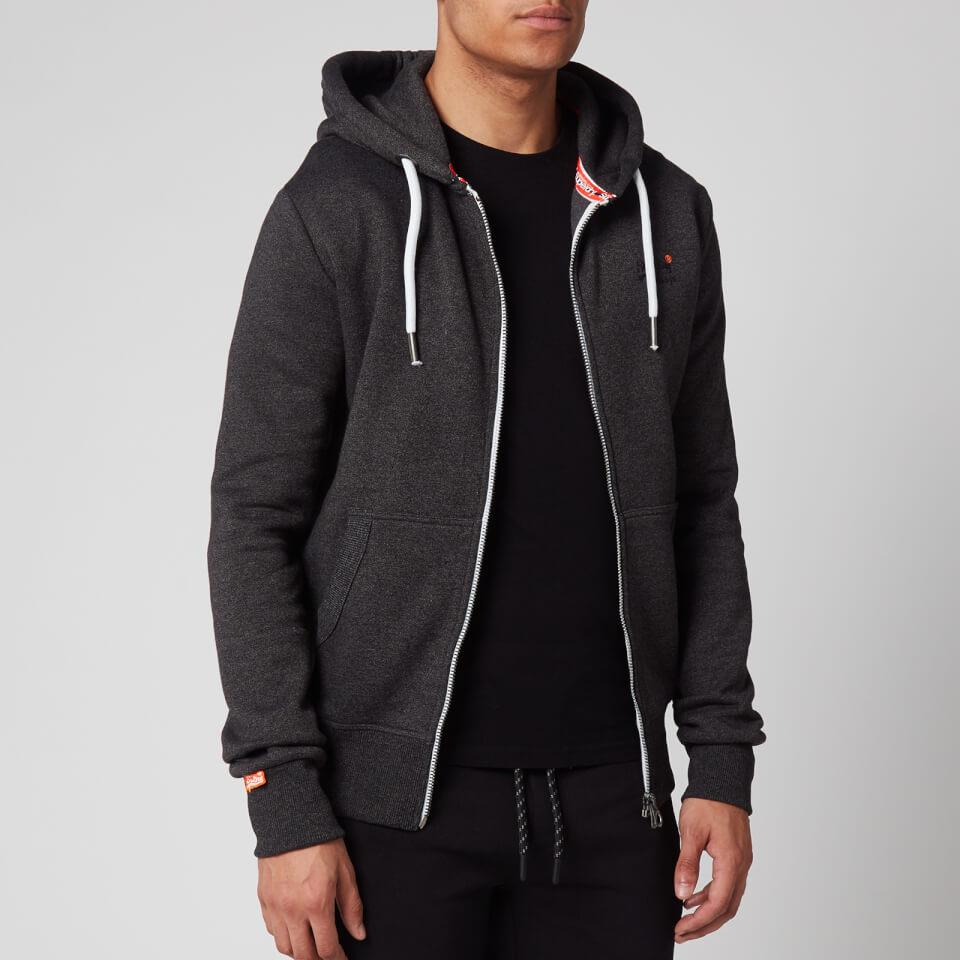 Superdry Orange Label Zip Hoodie in Black for Men Lyst