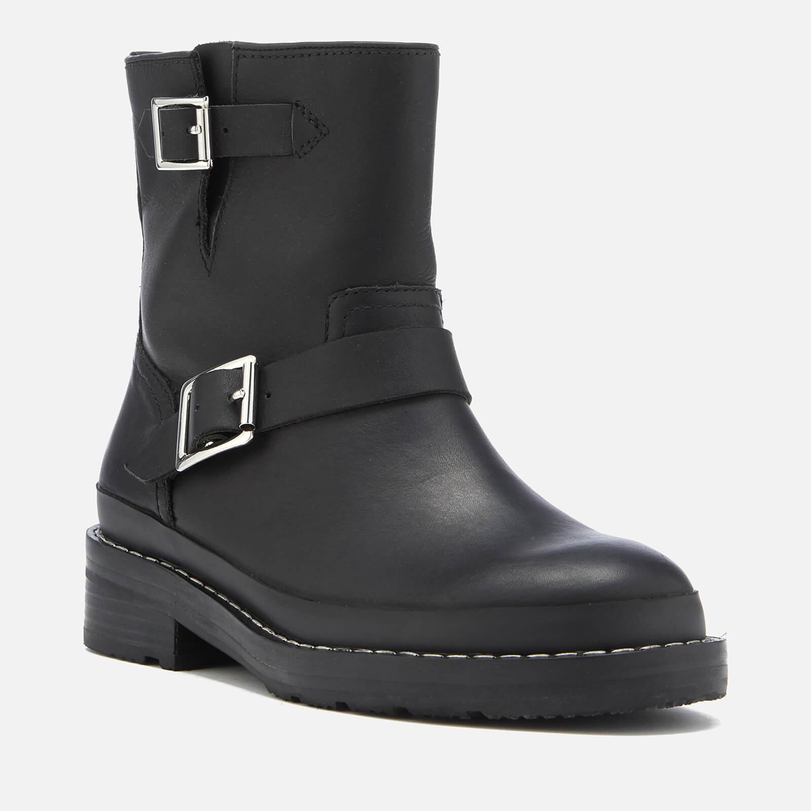 HUNTER Original Leather Biker Boots in Black Lyst