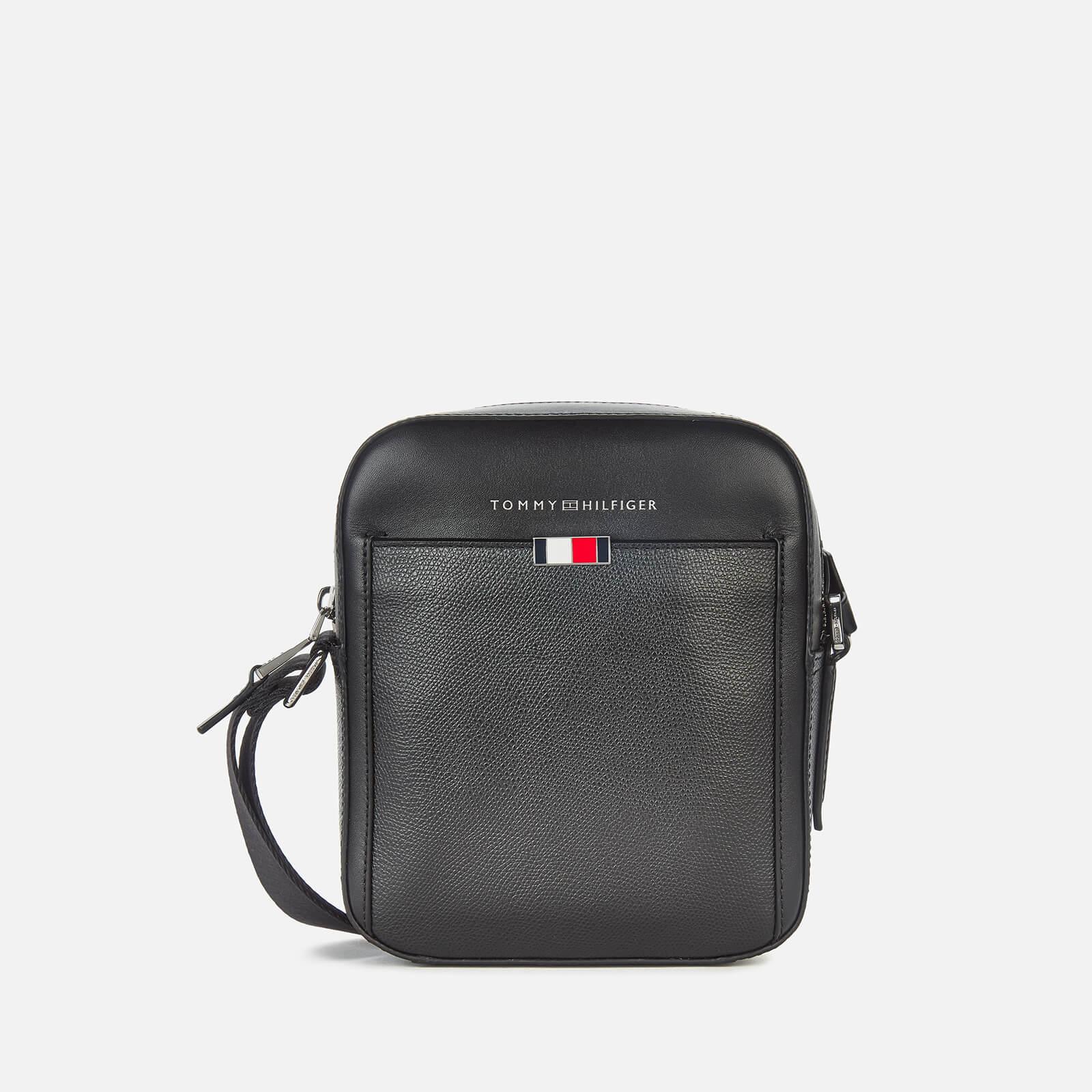 Tommy Hilfiger Business Leather Mini Reporter Bag in Black for Men - Lyst