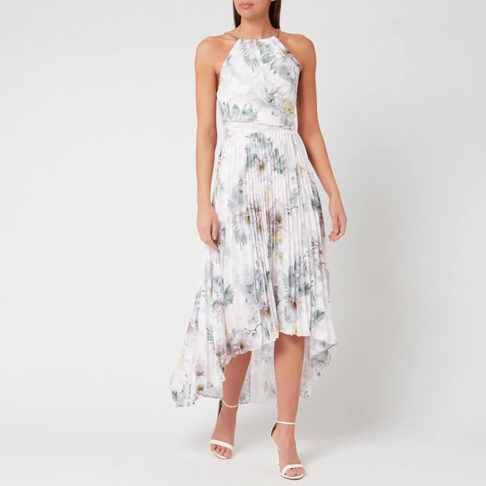 Ted Baker Synthetic Daniiey Woodland Pleated Maxi Dress in Pink Lyst