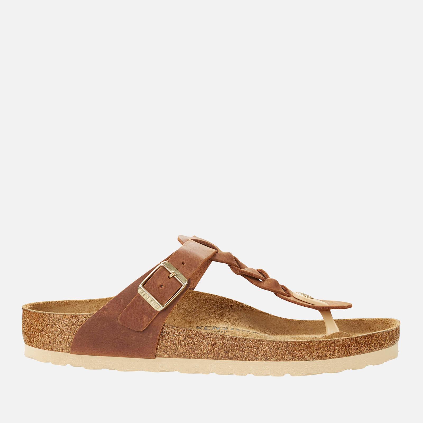 Birkenstock Gizeh Braided Leather Sandals in Brown Lyst