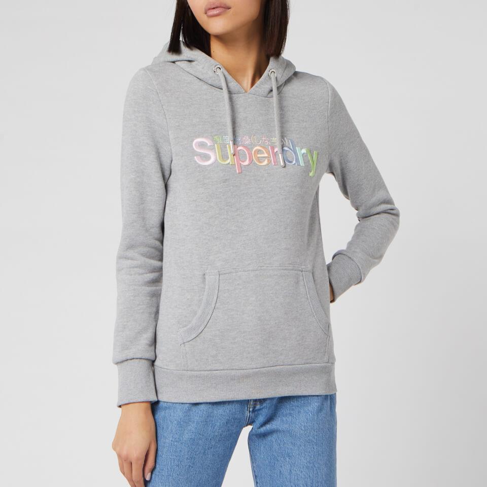 Superdry Rainbow Embroidered Hoodie in Grey (Gray) | Lyst