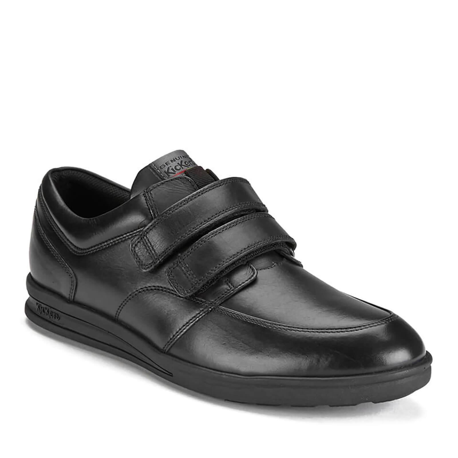NEW KICKERS TROIKO MEN'S BLACK LEATHER SLIP SHOES SMART CASUAL Shoes