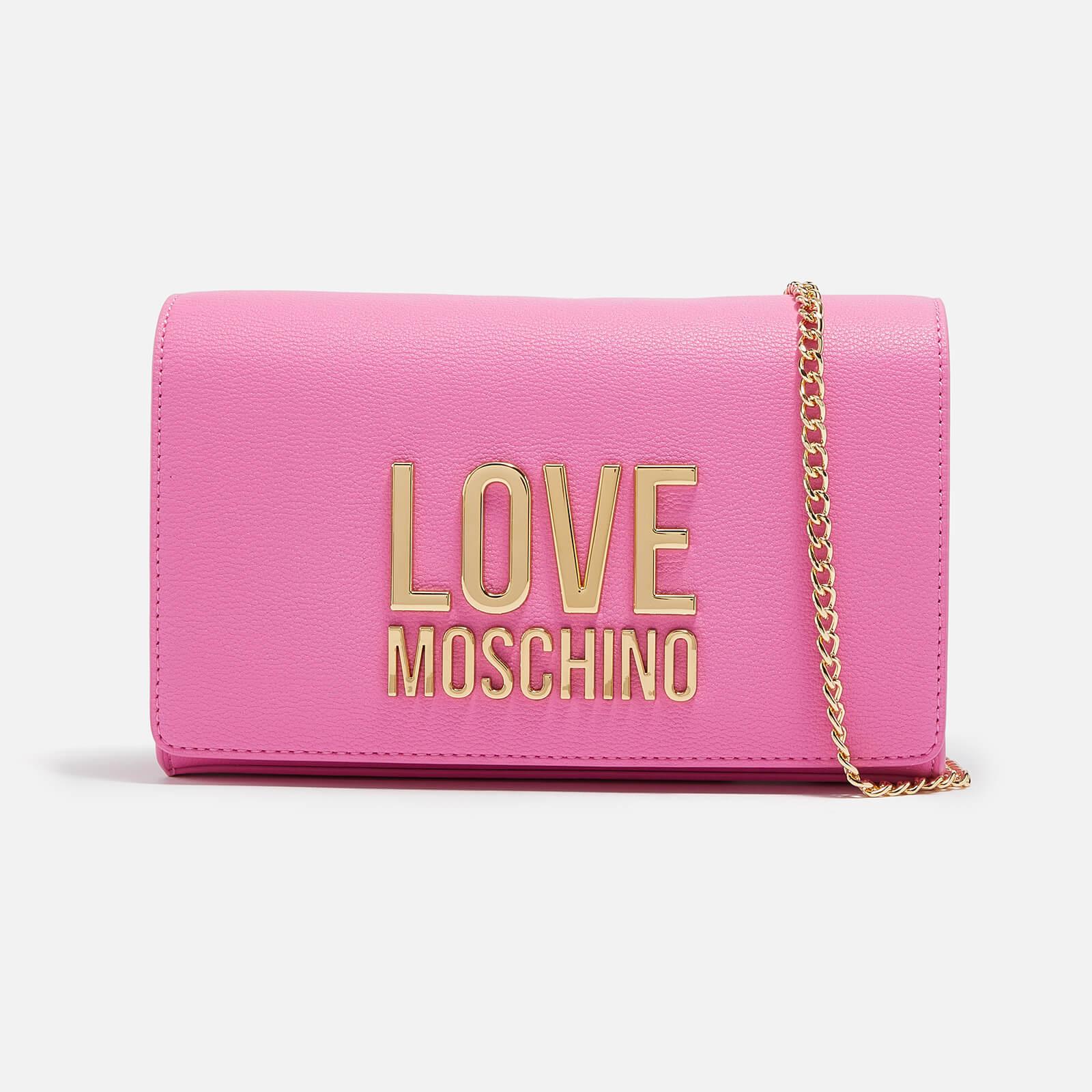 Love Moschino Borsa Lettering Faux Leather Small Bag in Pink | Lyst