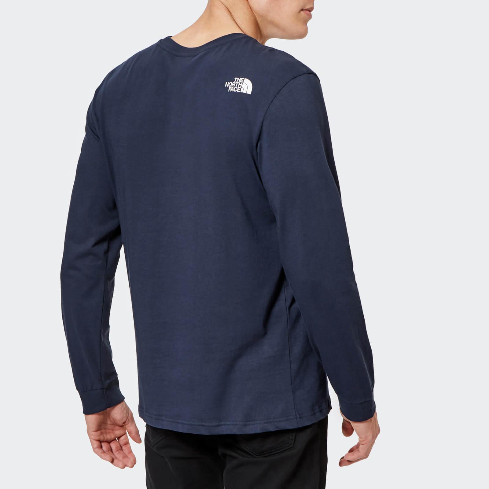 The North Face Cotton Long Sleeve Simple Dome T-shirt in Blue for Men ...